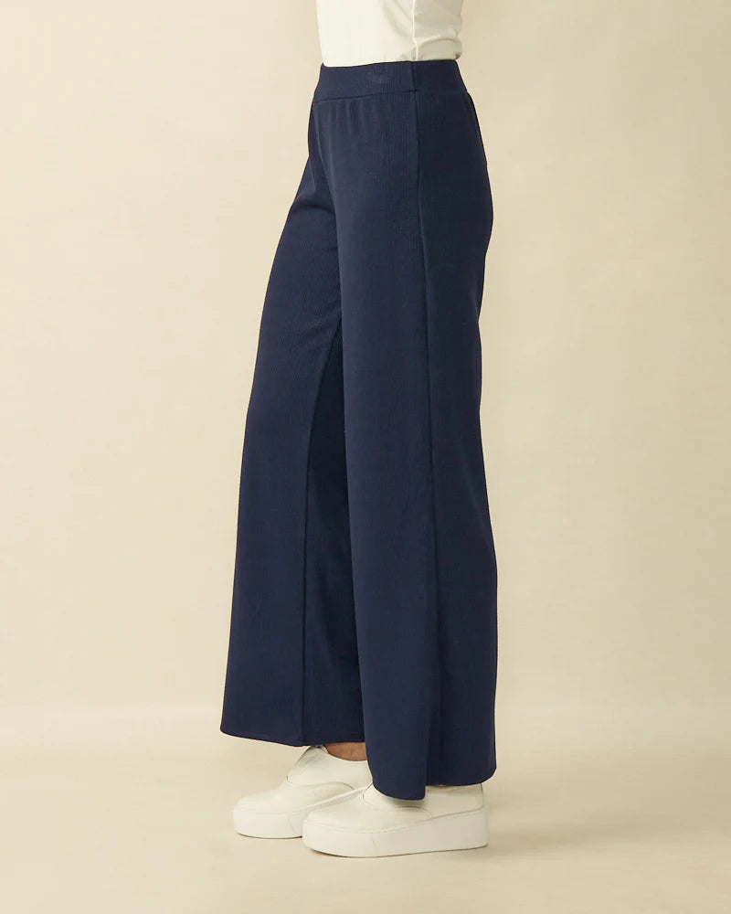 Deck Wide Leg Trousers - Navy
