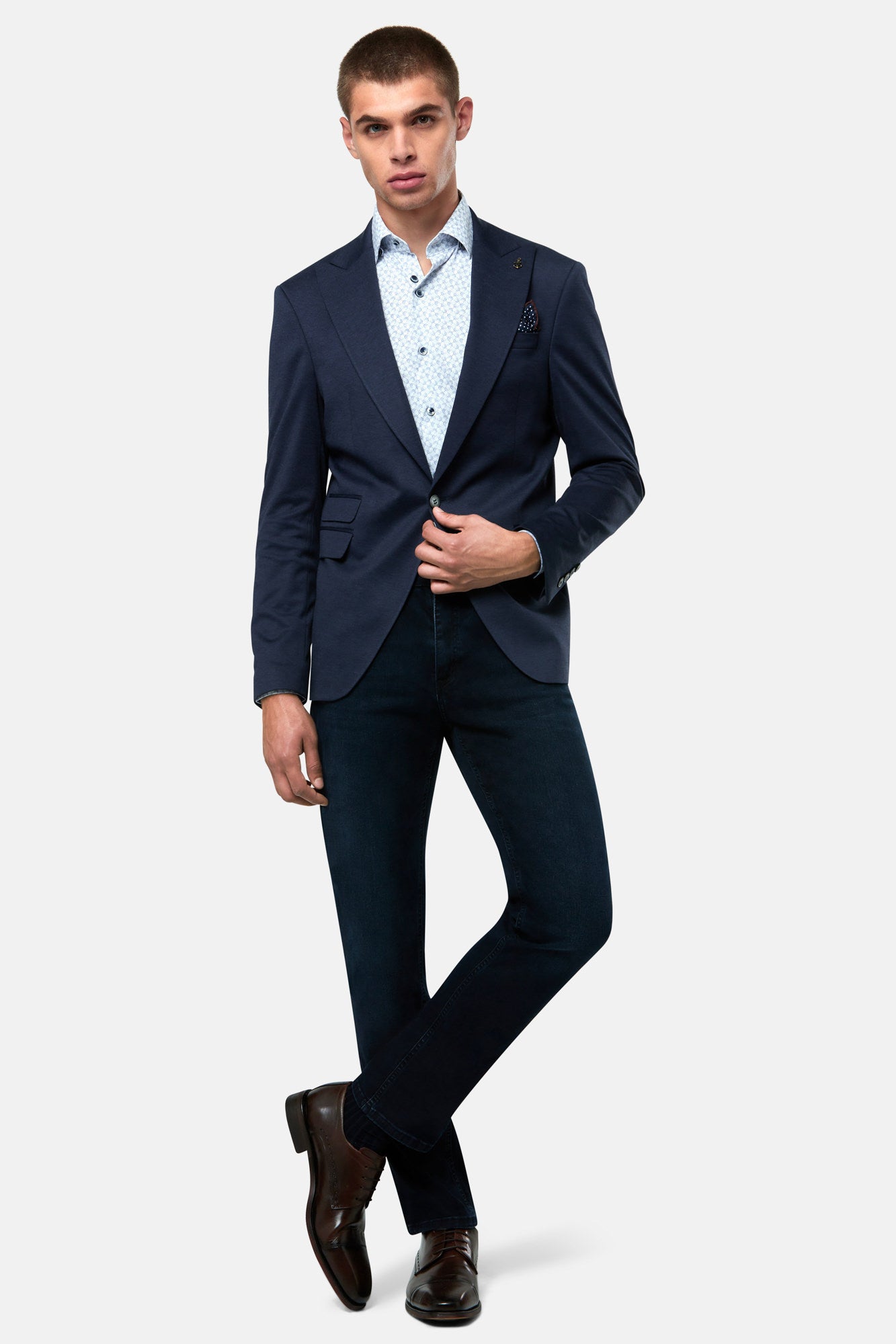 Travis Nathan Slim Fit Jacket - Navy