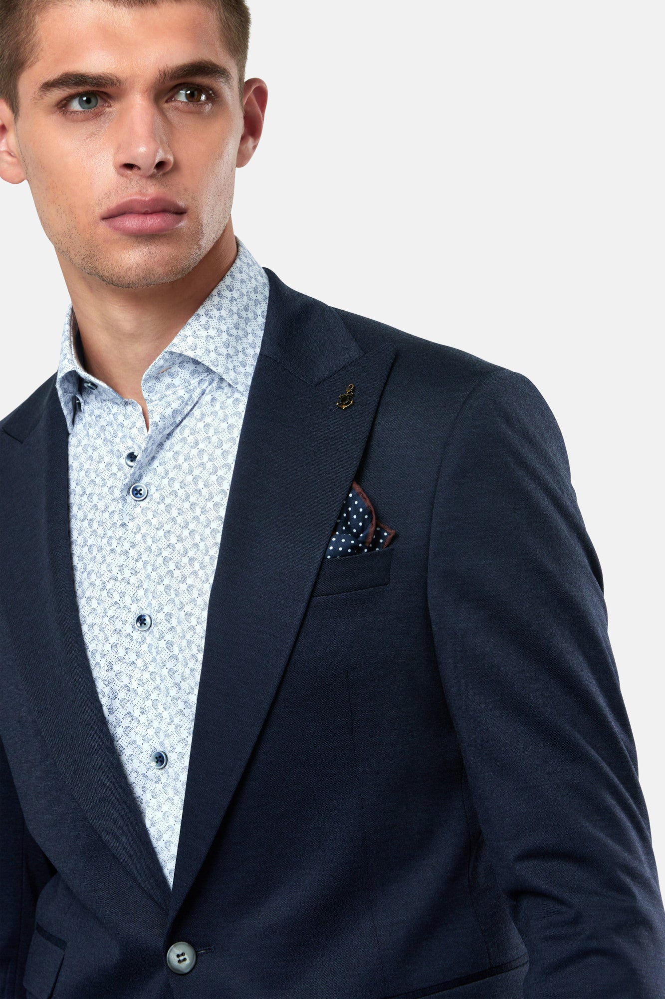 Travis Nathan Slim Fit Jacket - Navy