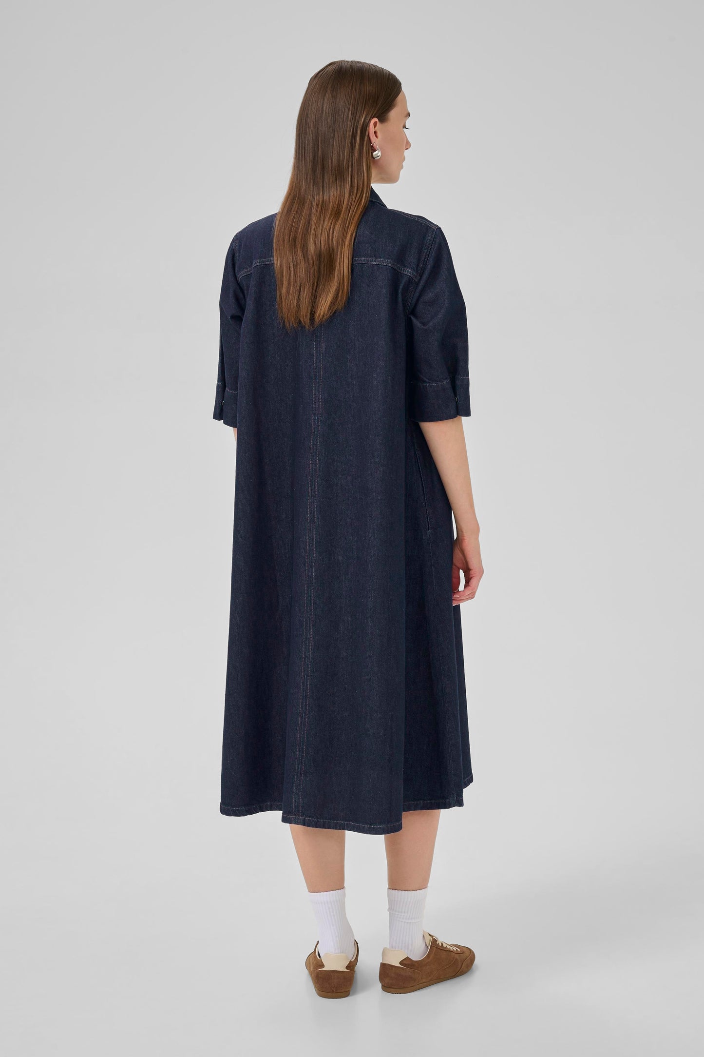 My Essential Wardrobe Malo Long Dress - Dark Blue