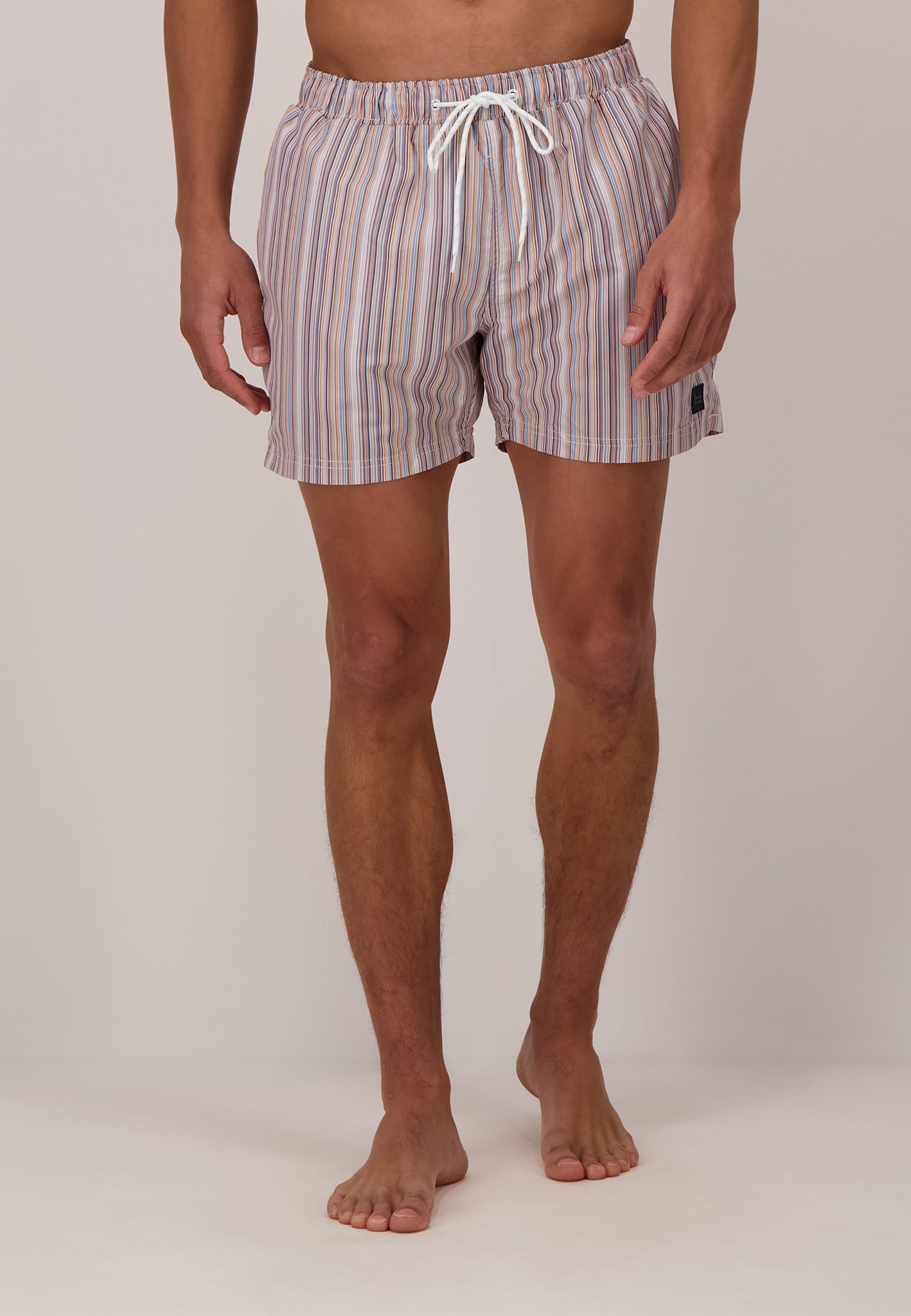 Fynch Hatton Striped Swim Shorts - Tangerine