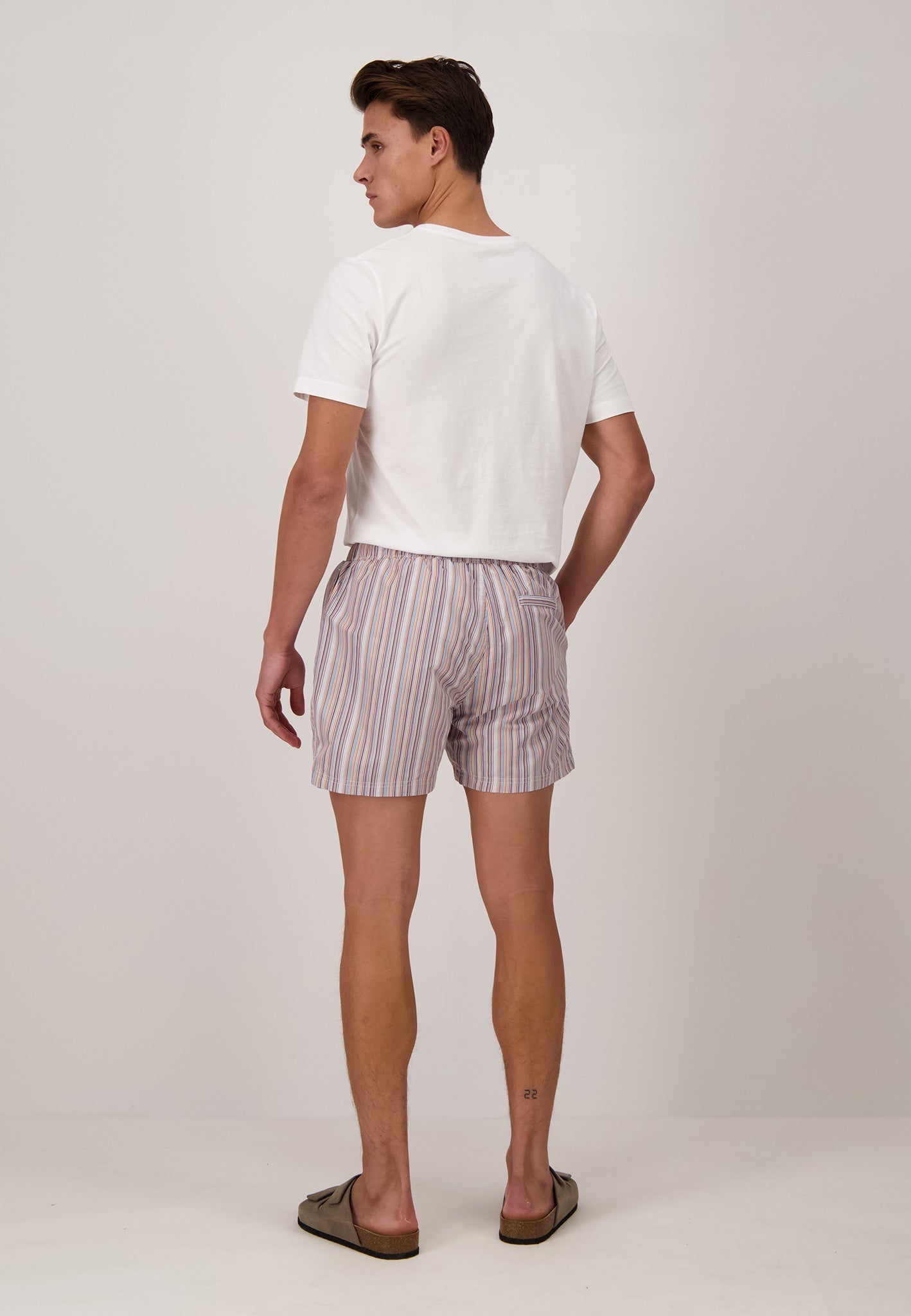 Fynch Hatton Striped Swim Shorts - Tangerine