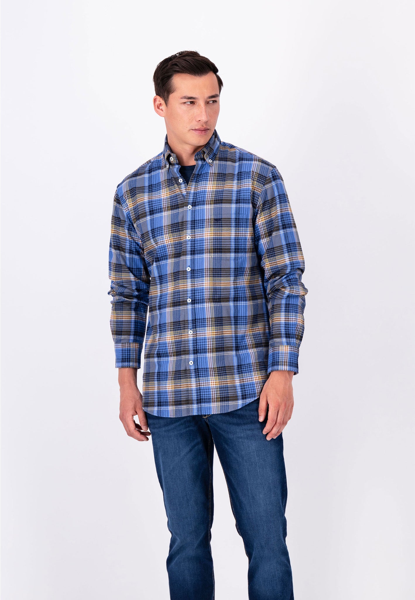 Fynch Hatton Check Long Sleeved Shirt - Deep Forest