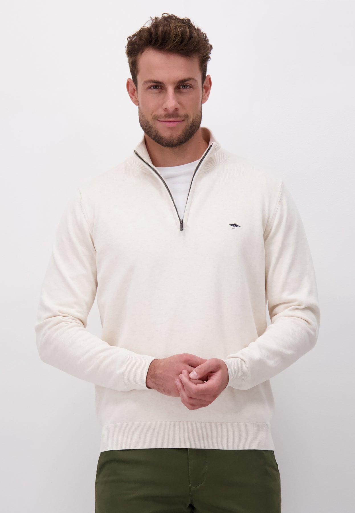 Fynch Hatton Troyer Zip - Off White