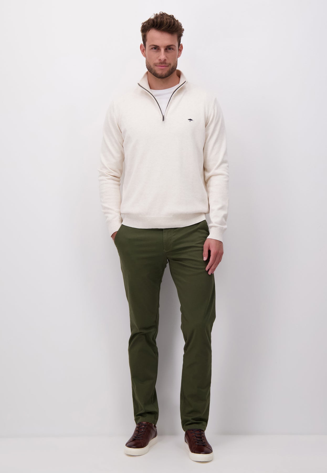 Fynch Hatton Troyer Zip - Off White