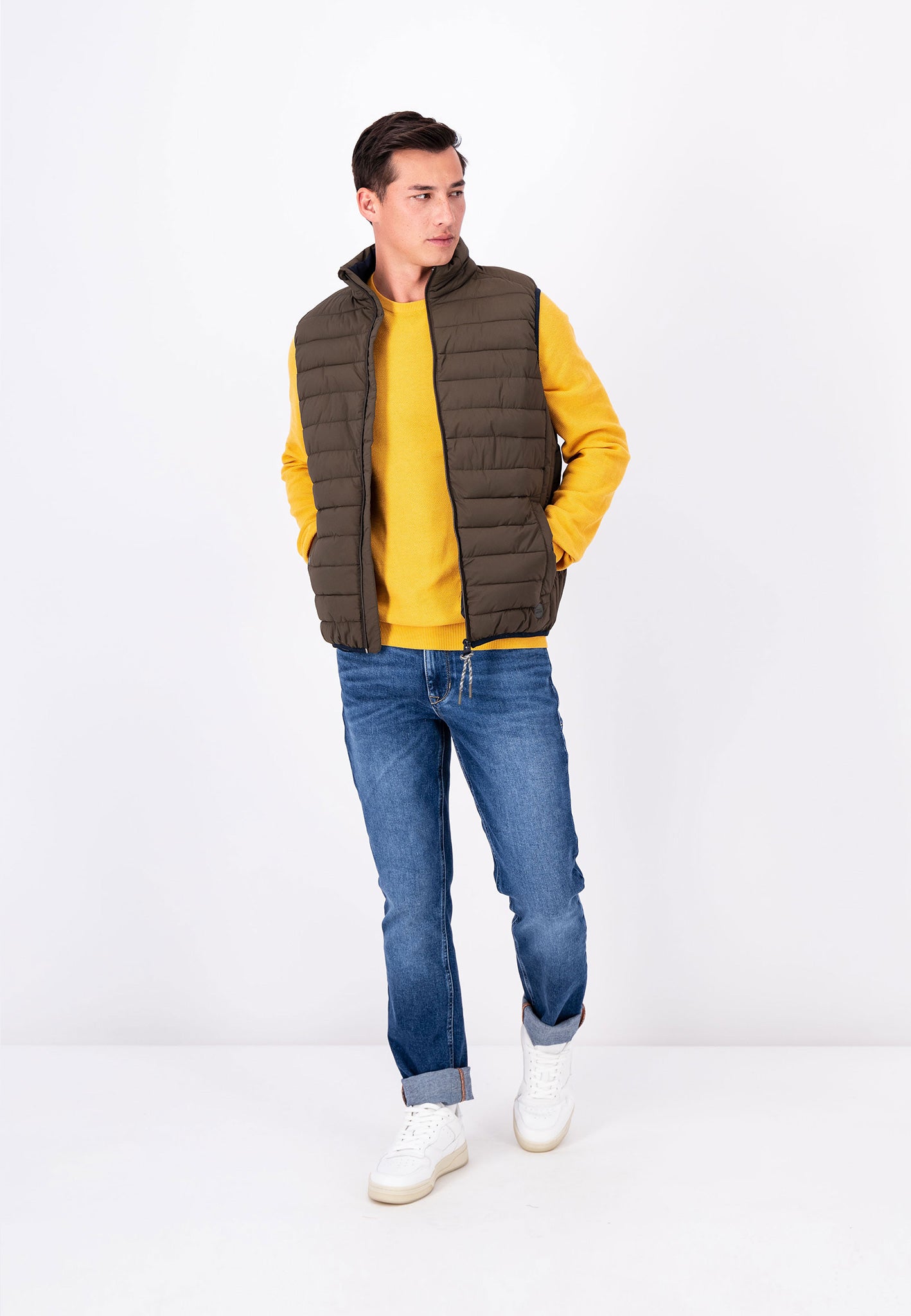 Fynch Hatton Quilted Gilet - Meadow Green