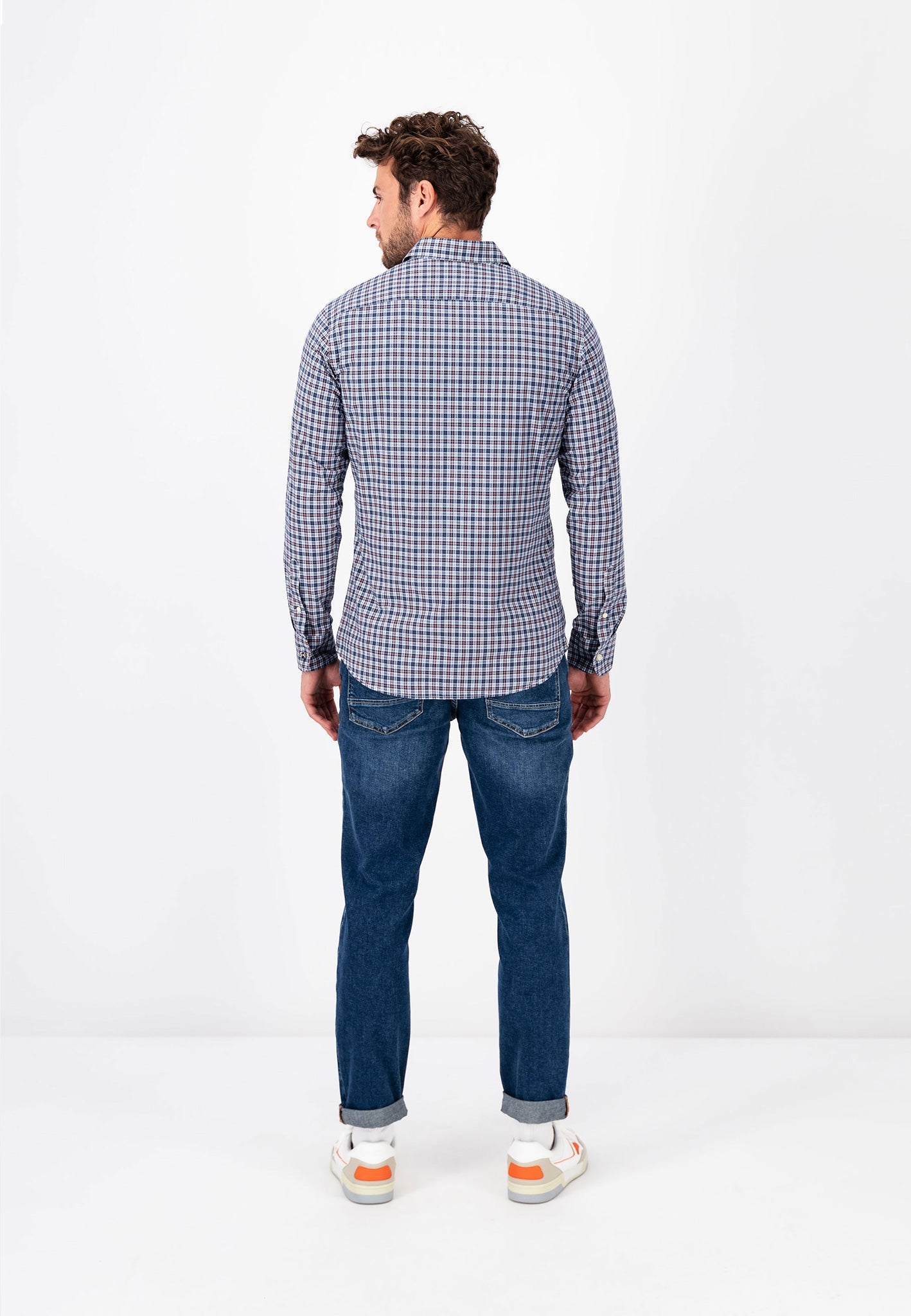 Fynch Hatton Modern Fit Shirt - Modern Checks - Burnt Orange