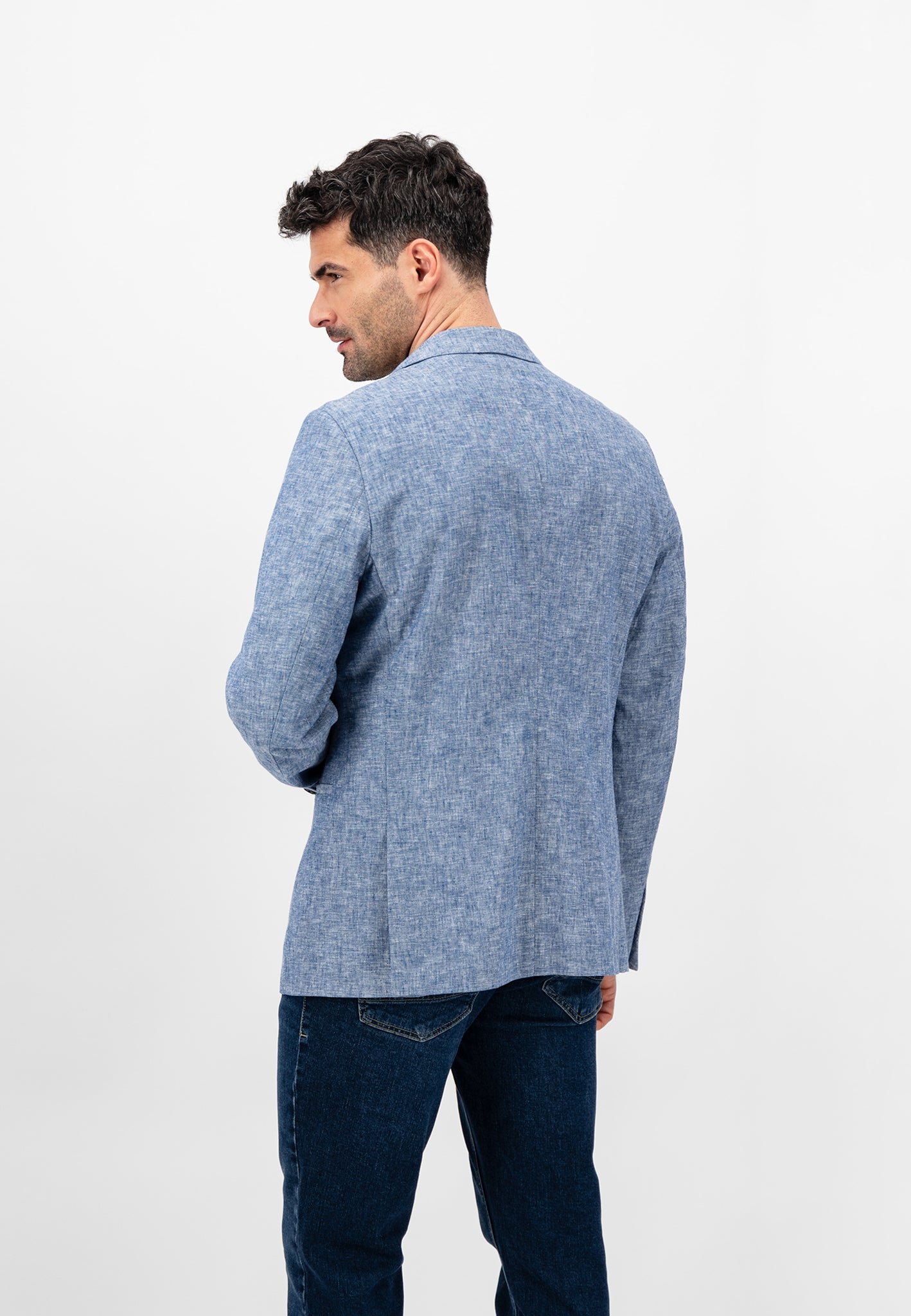 Fynch Hatton Linen Blazer - Blue