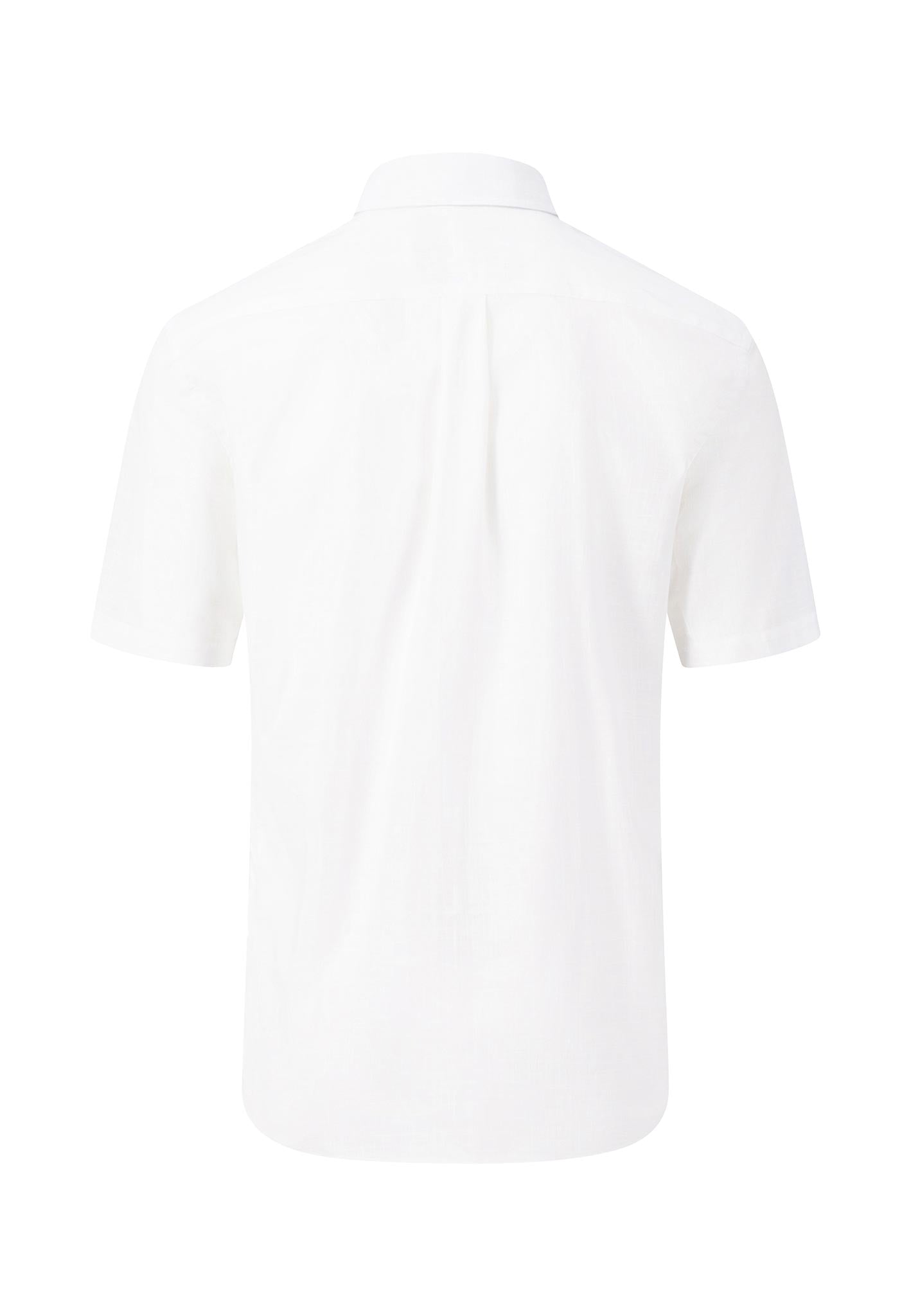 Fynch Hatton Short Sleeved Cotton Shirt - White