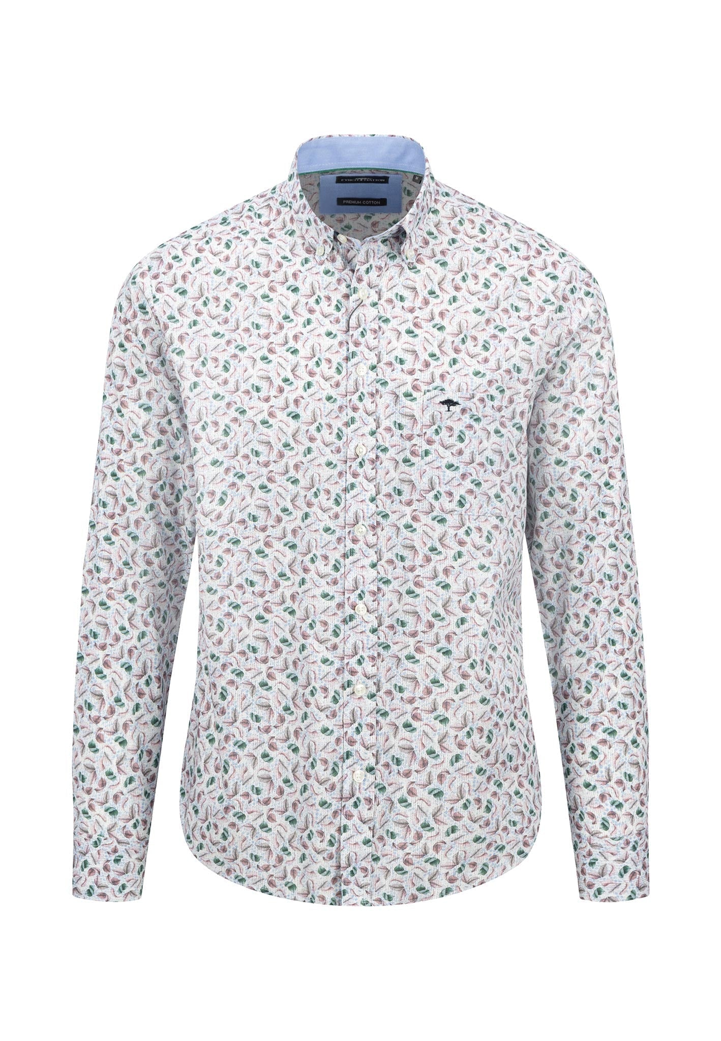 Fynch Hatton Long-Sleeve Flower Print Shirt - Pale Blush