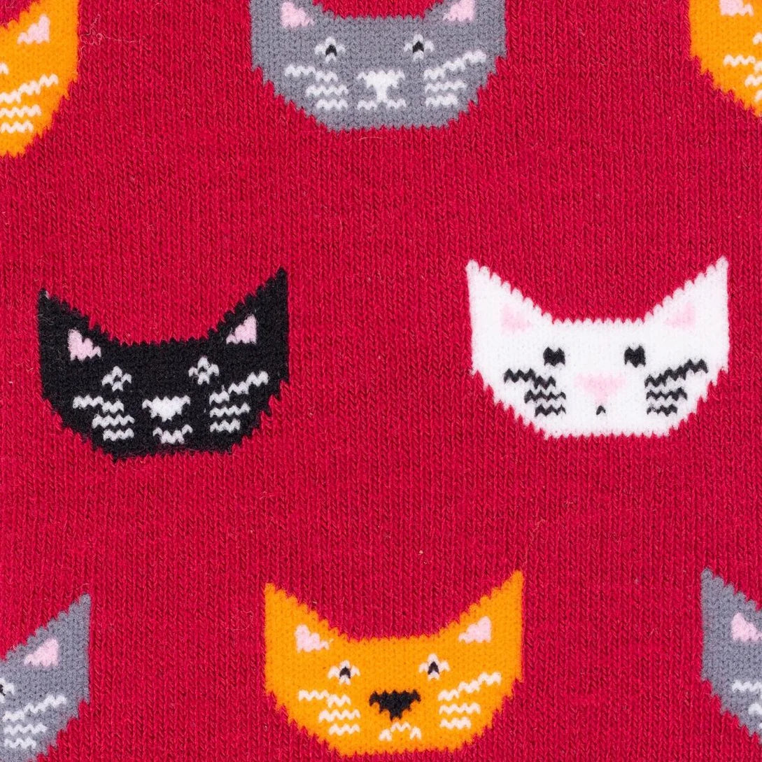 Swole Panda Bamboo Socks - Red Cat