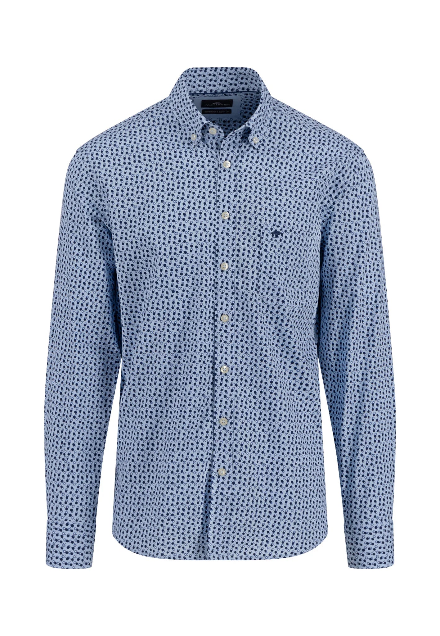 Fynch Hatton Long Sleeved Print Shirt - Summer Breeze