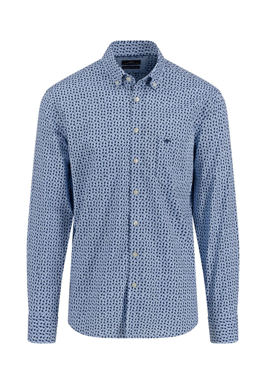 Fynch Hatton Long Sleeved Print Shirt - Summer Breeze