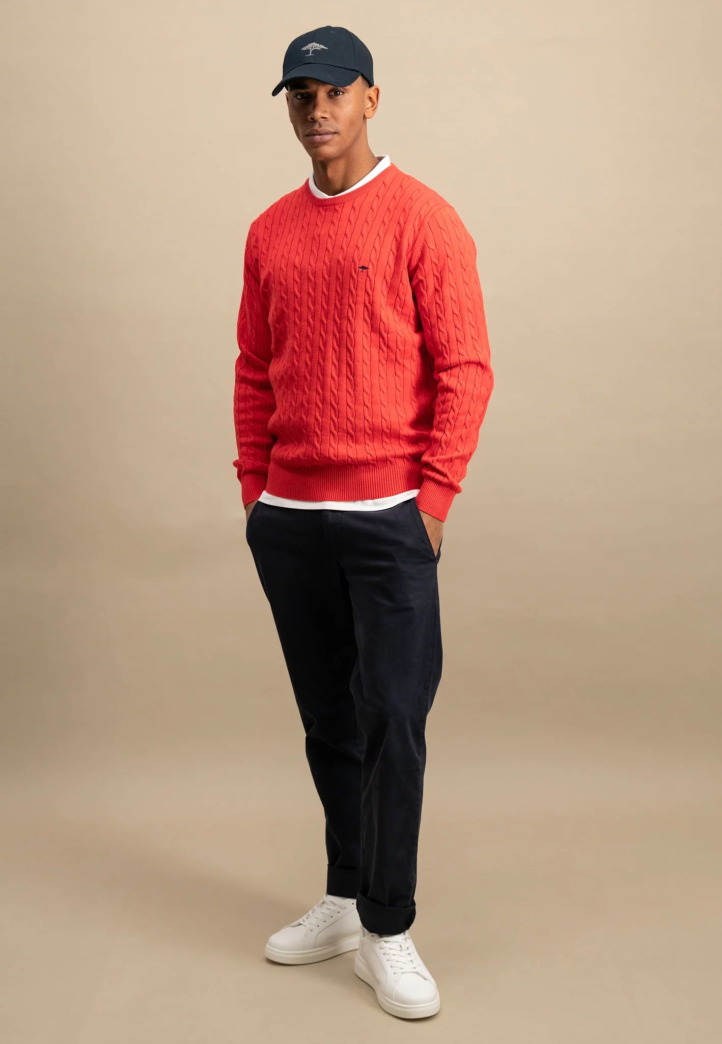 Fynch Hatton Cable Knit Sweater - Poppy Red