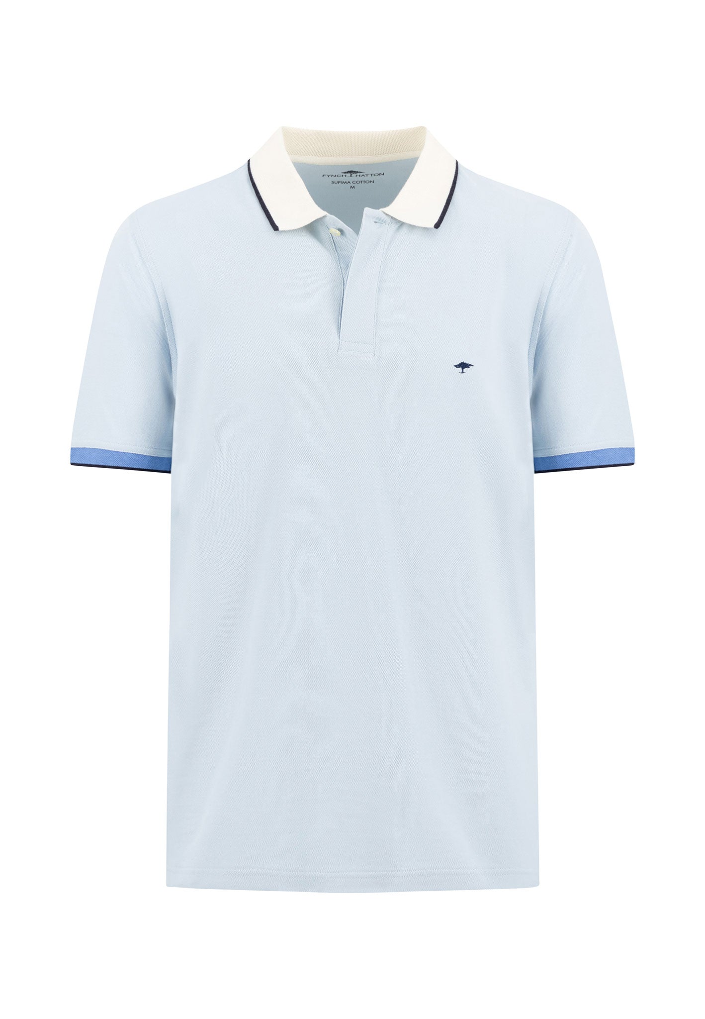 Fynch Hatton Supima Colourblock Polo Summer Breeze TRM – TRM