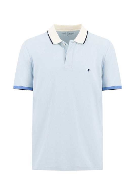 Fynch Hatton Supima Colourblock Polo - Summer Breeze