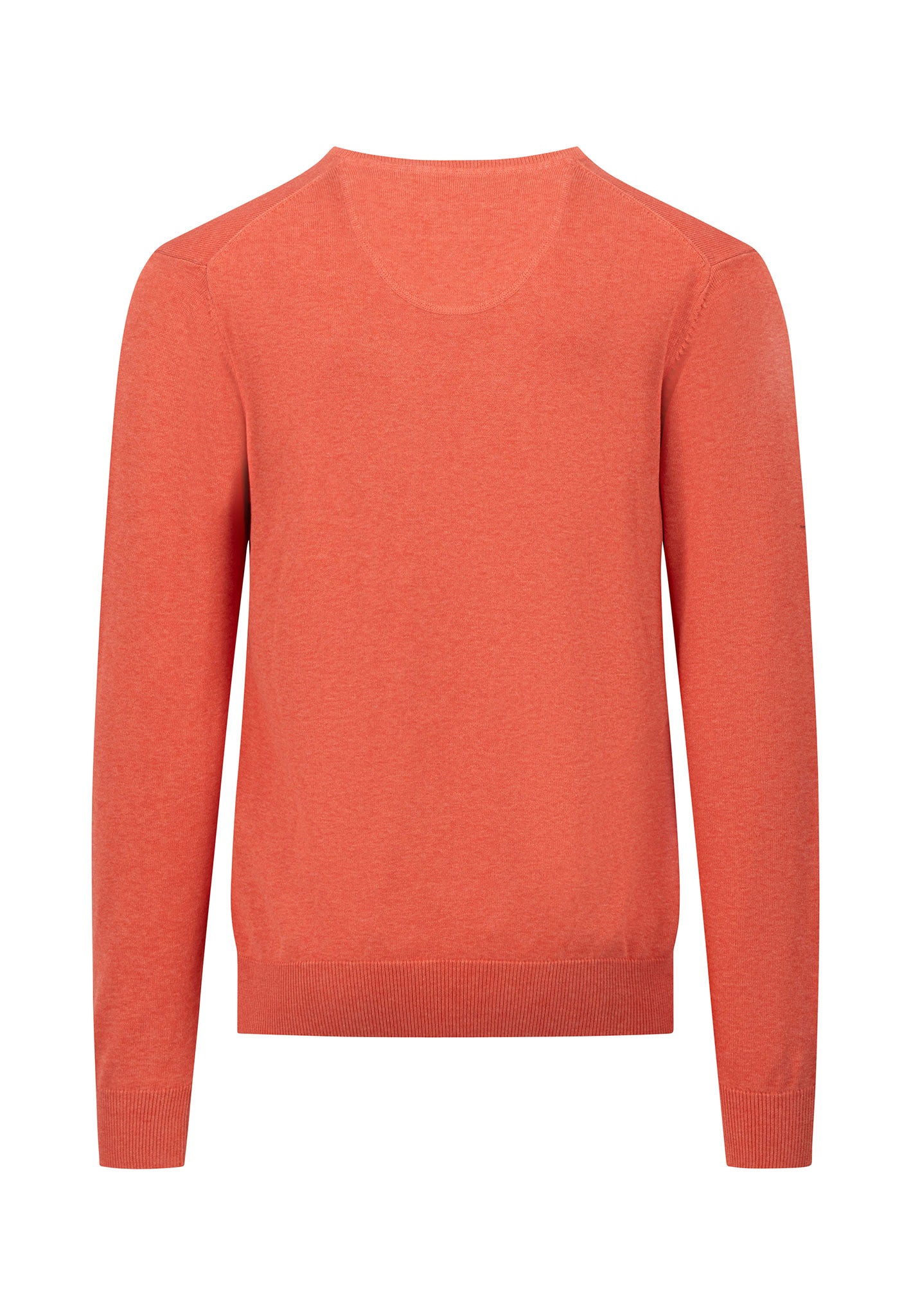 Fynch Hatton V-Neck Knit Jumper - Orient Red