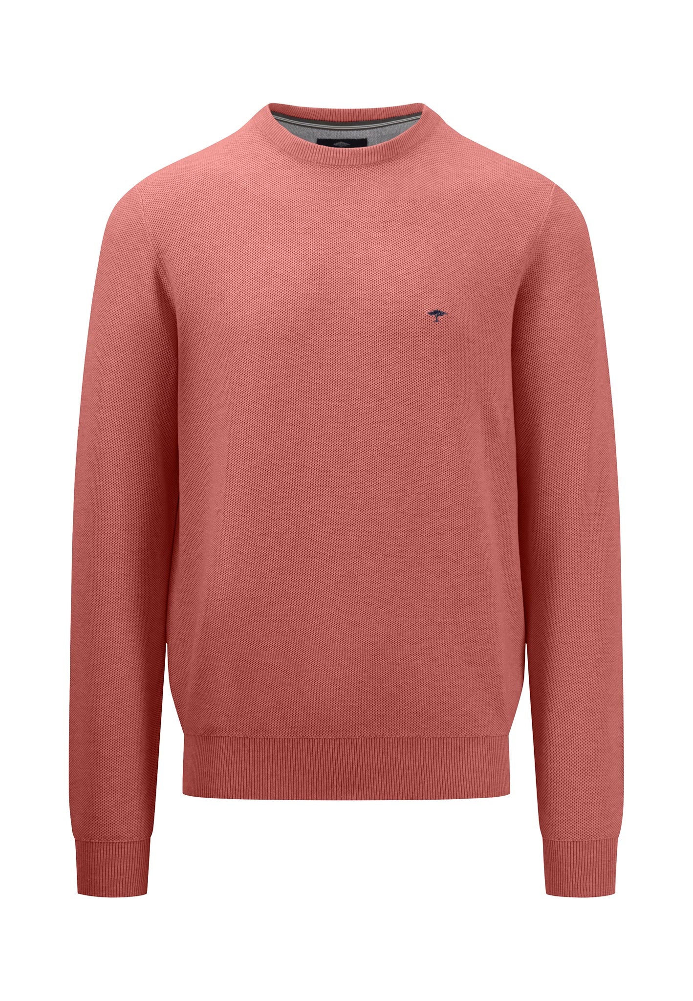 Fynch Hatton Round Neck Knit Jumper - Orient Red