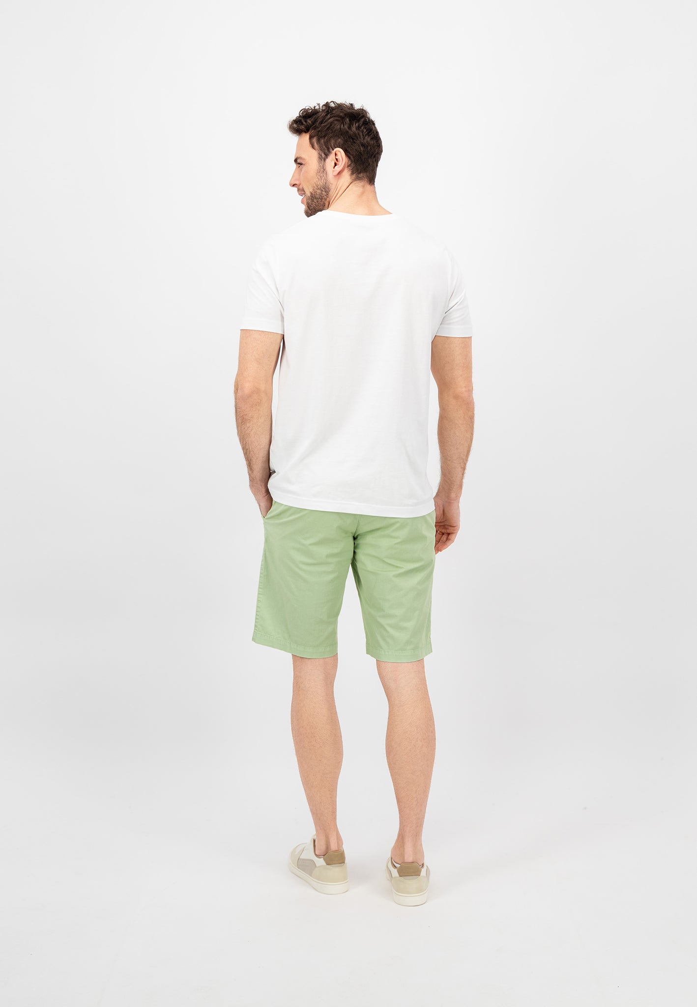 Fynch Hatton Summer Stretch Bermuda Shorts - Soft Green