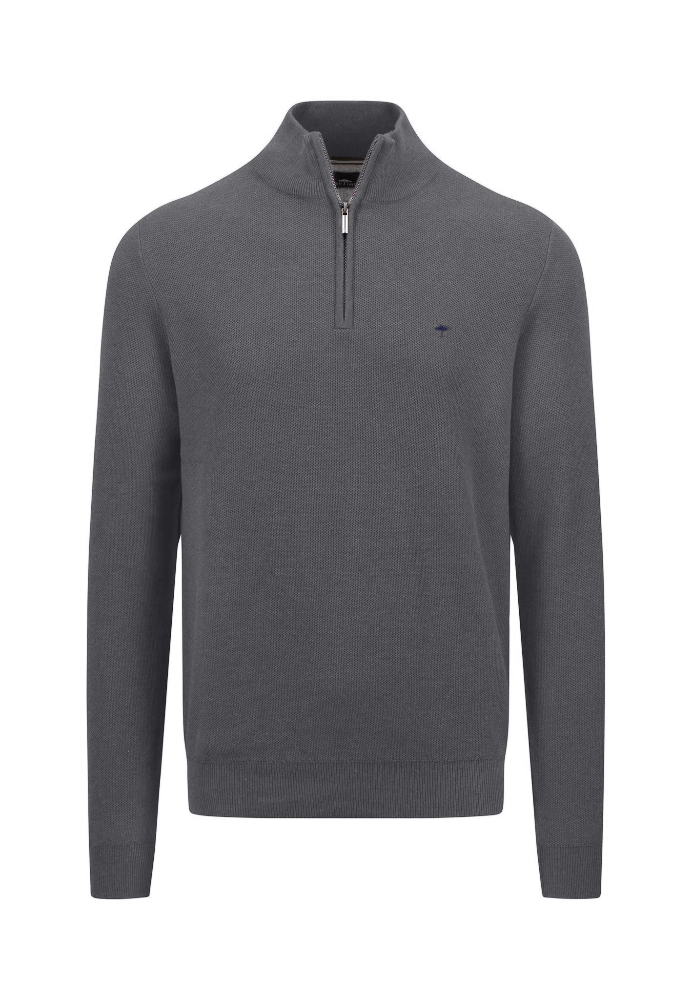 Fynch Hatton Half Zip Troyer - Steel