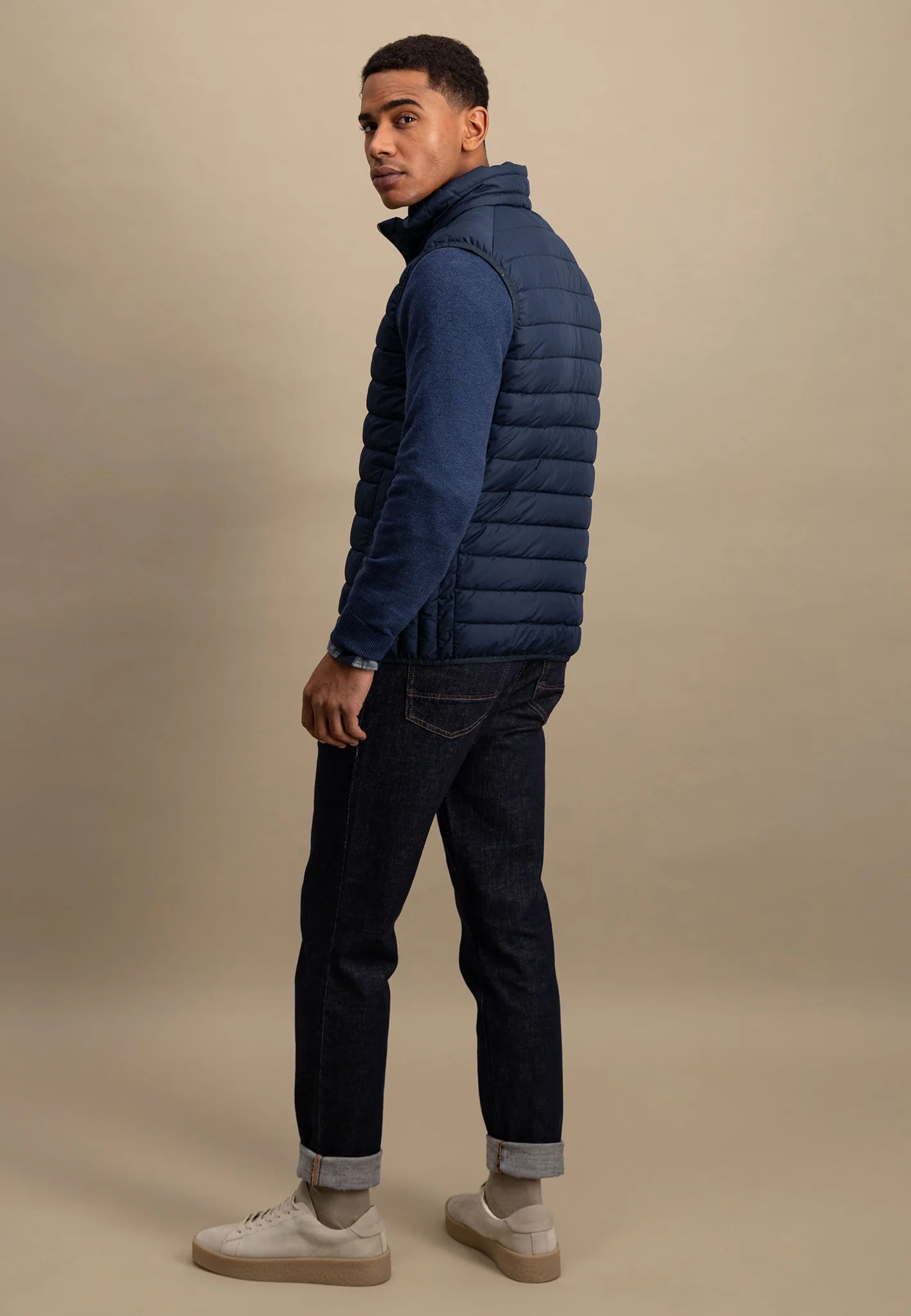 Fynch Hatton Light Weight Quilted Gilet - Navy