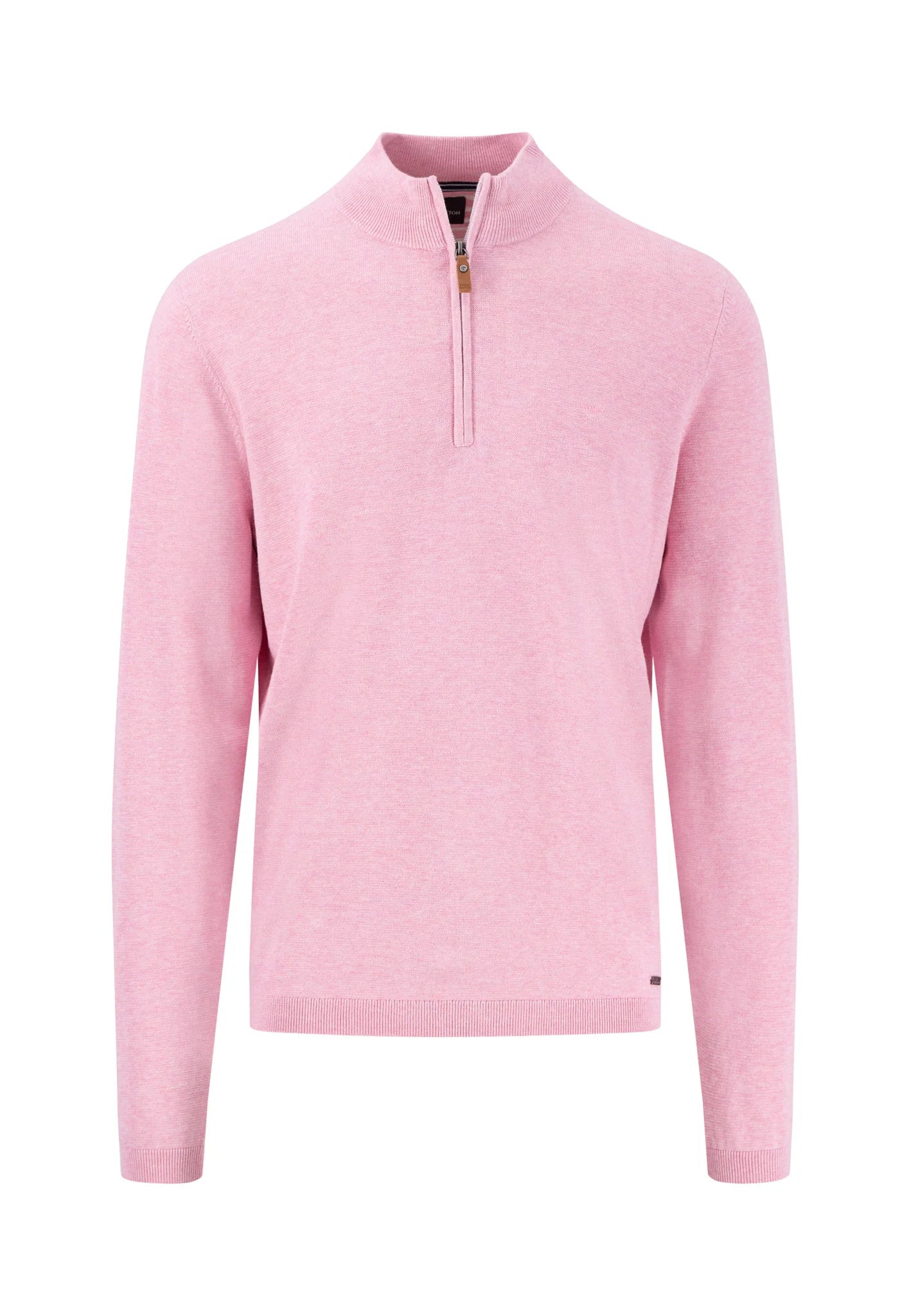Fynch Hatton Cotton Troyer Zip Jumper - Peony