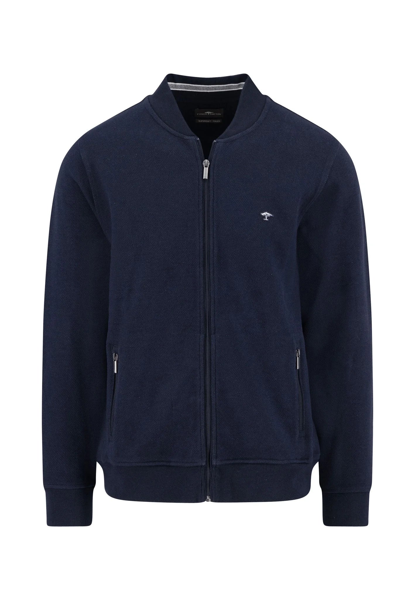 Fynch Hatton Zip Cardigan - Navy