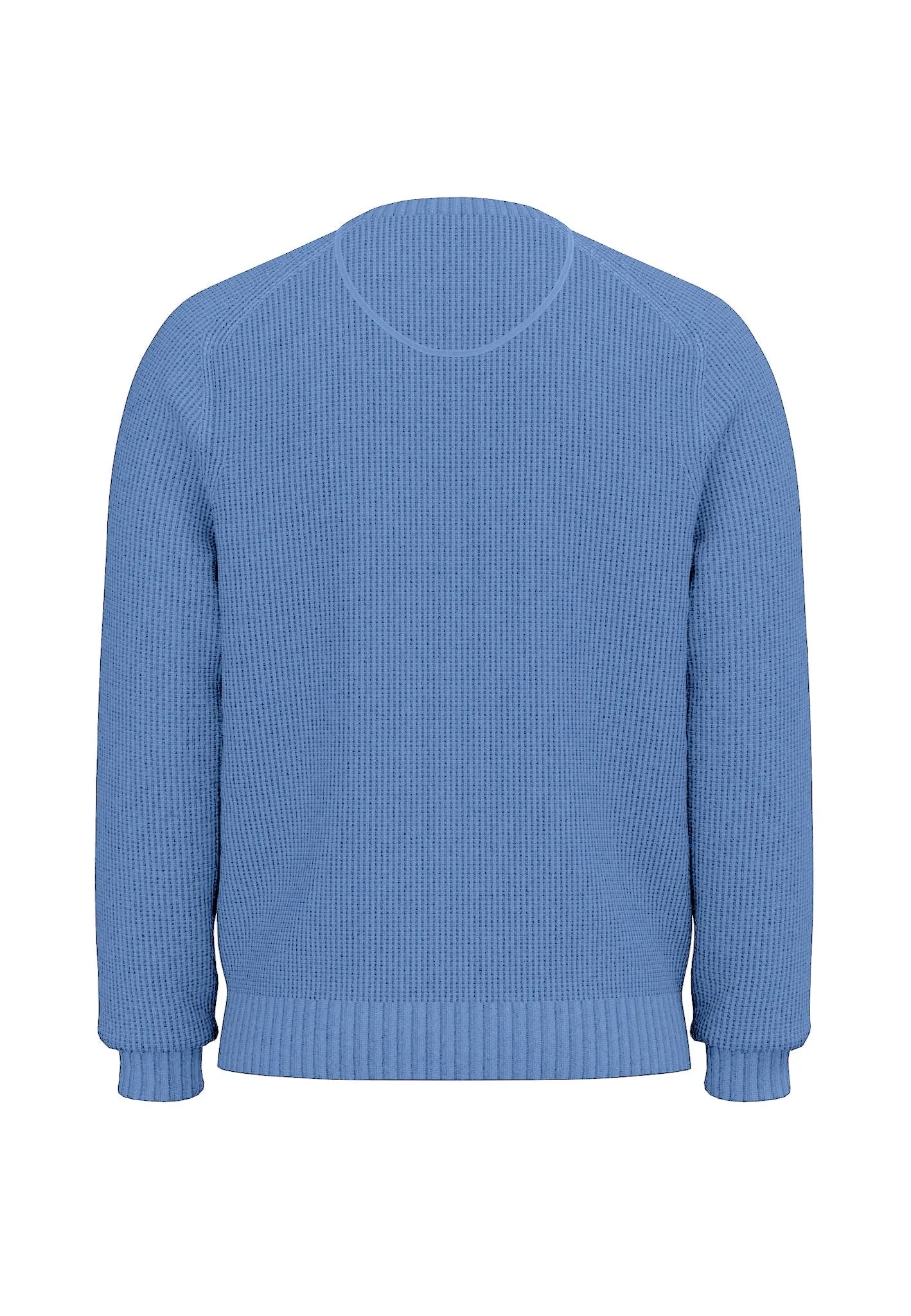 Fynch Hatton O Neck Structure Supersoft Jumper - Crystal Blue