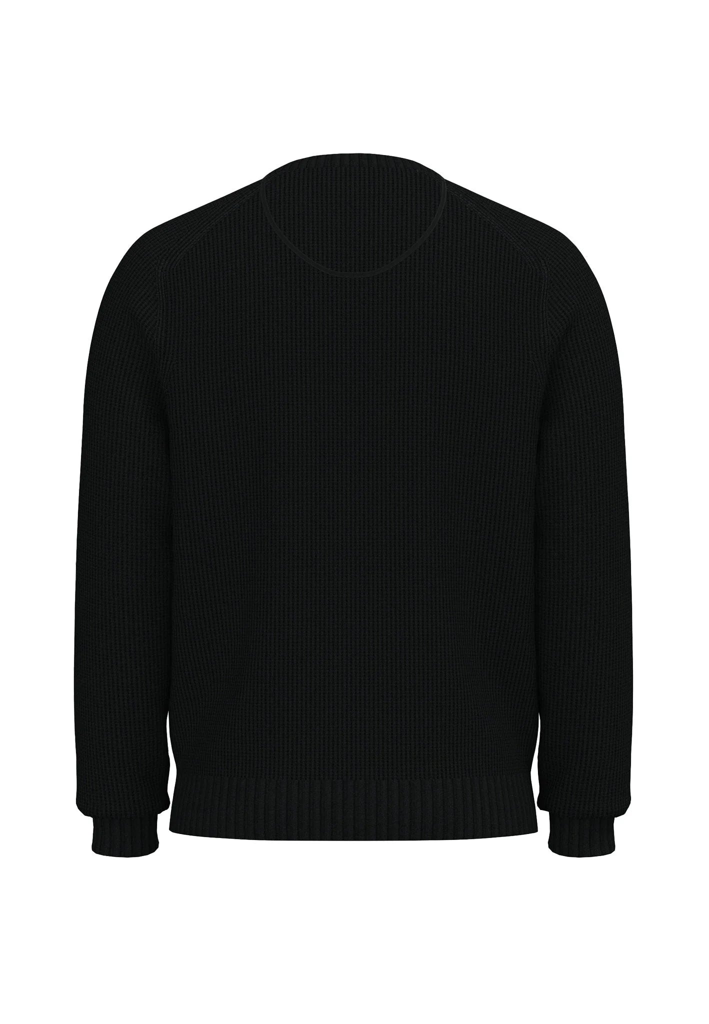 Fynch Hatton Round Neck Structure Supersoft Jumper - Navy
