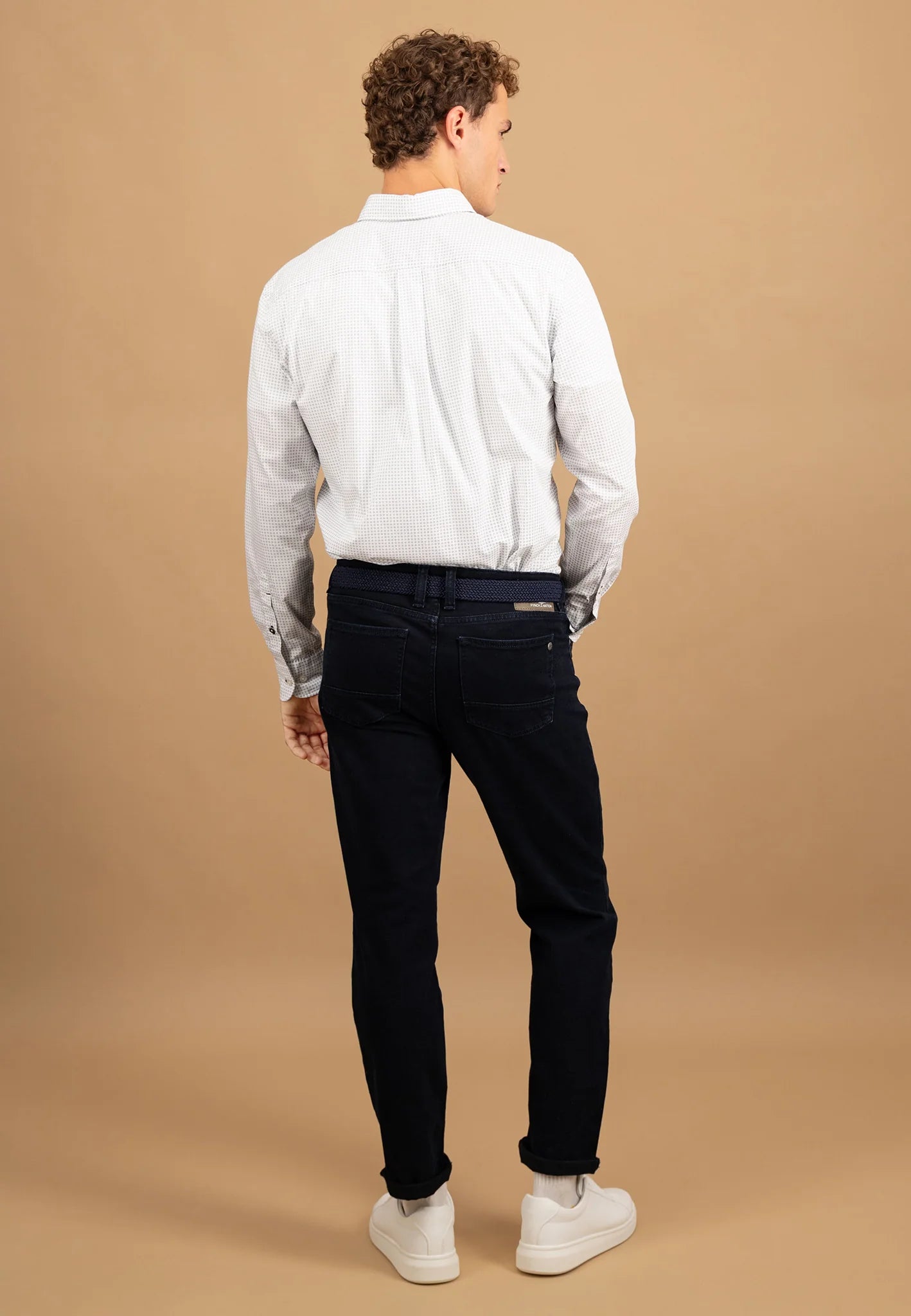 Fynch Hatton Essential Print Shirt - Navy