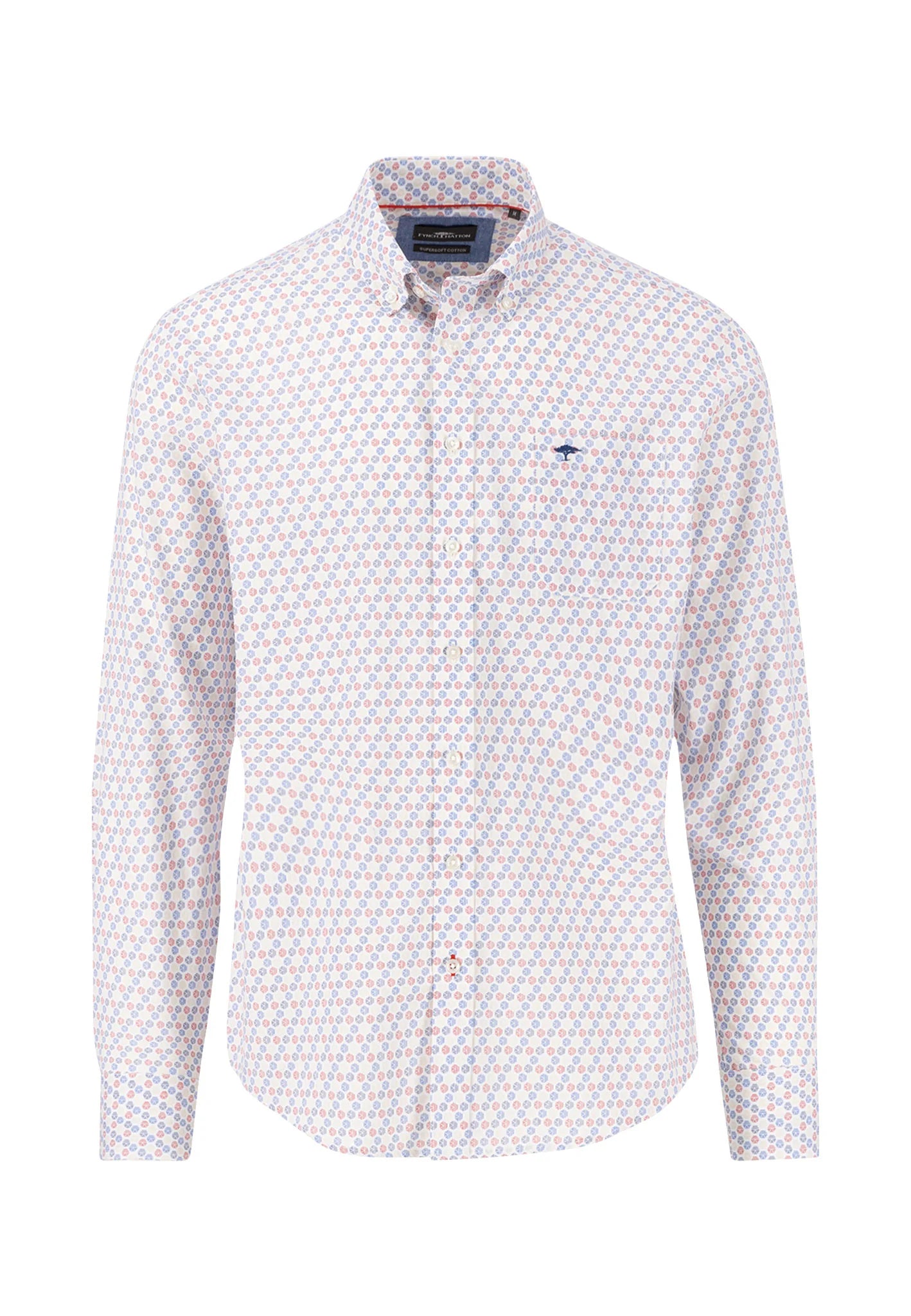 Fynch Hatton Seasonal Combi Print Shirt - Poppy Red