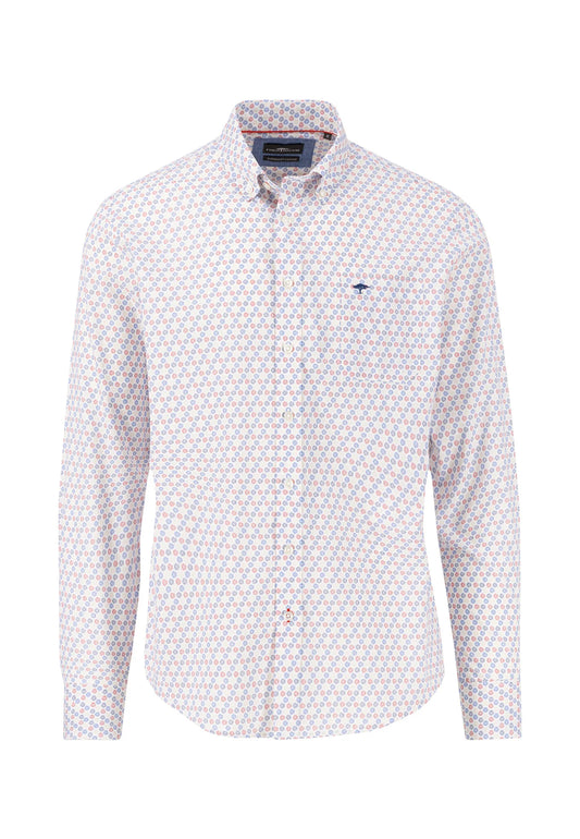 Fynch Hatton Seasonal Combi Print Shirt - Poppy Red