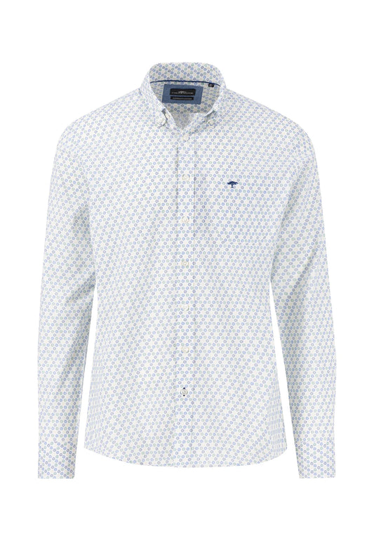 Fynch Hatton Seasonal Combi Print Shirt - Turf Green