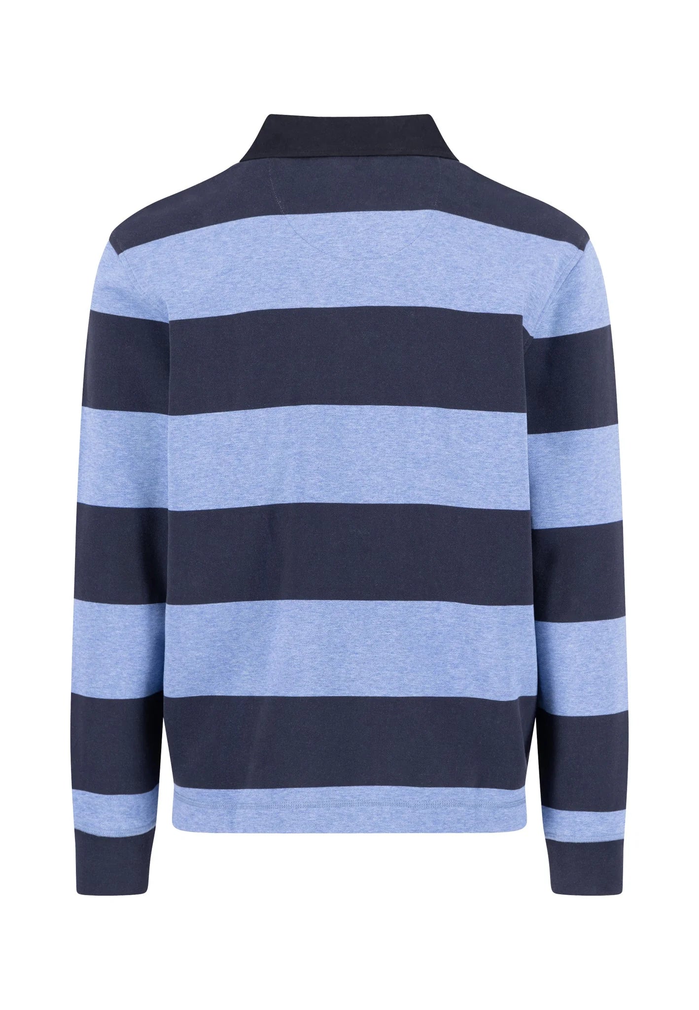 Fynch Hatton Sweat Rugby Striped - Crystal Blue