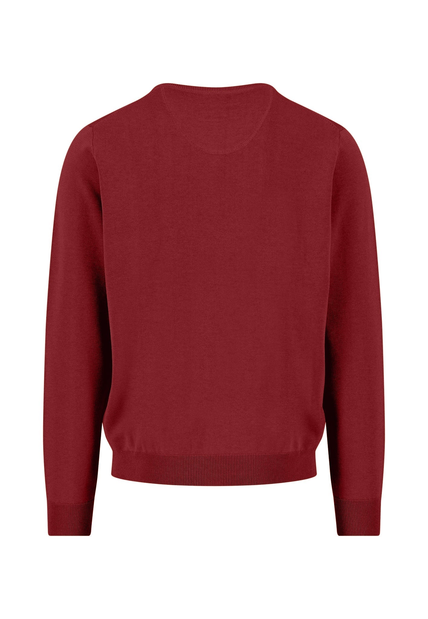 Fynch Hatton V-Neck SuperFine Jumper - Garnet Red