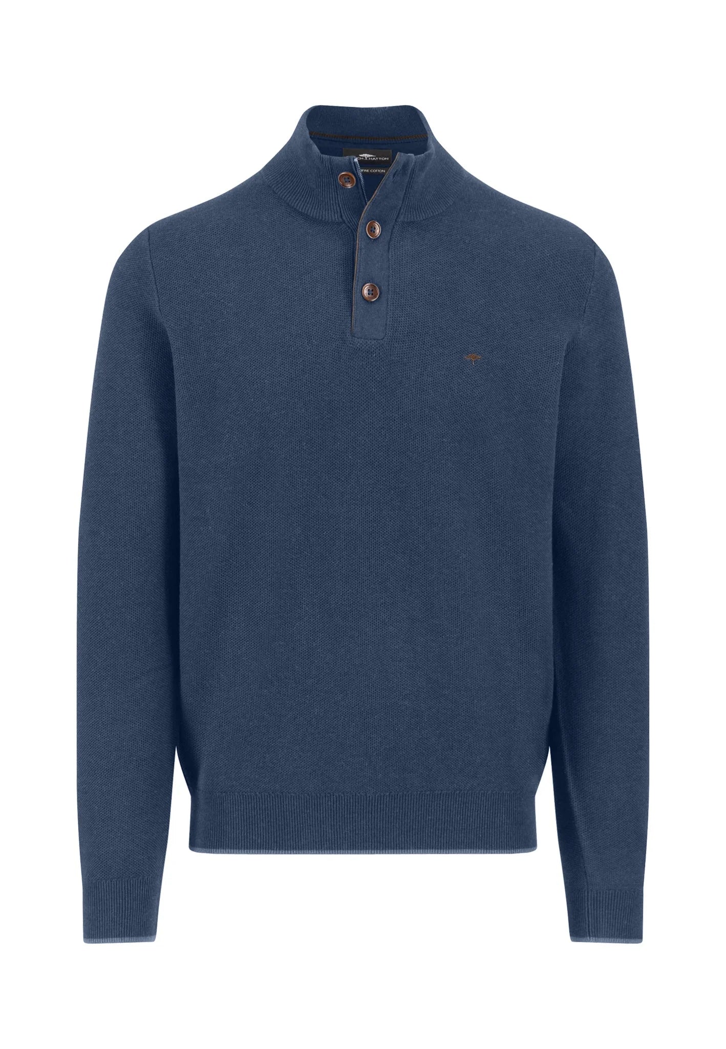 Fynch Hatton Troyer Button 1/4 Zip - Night