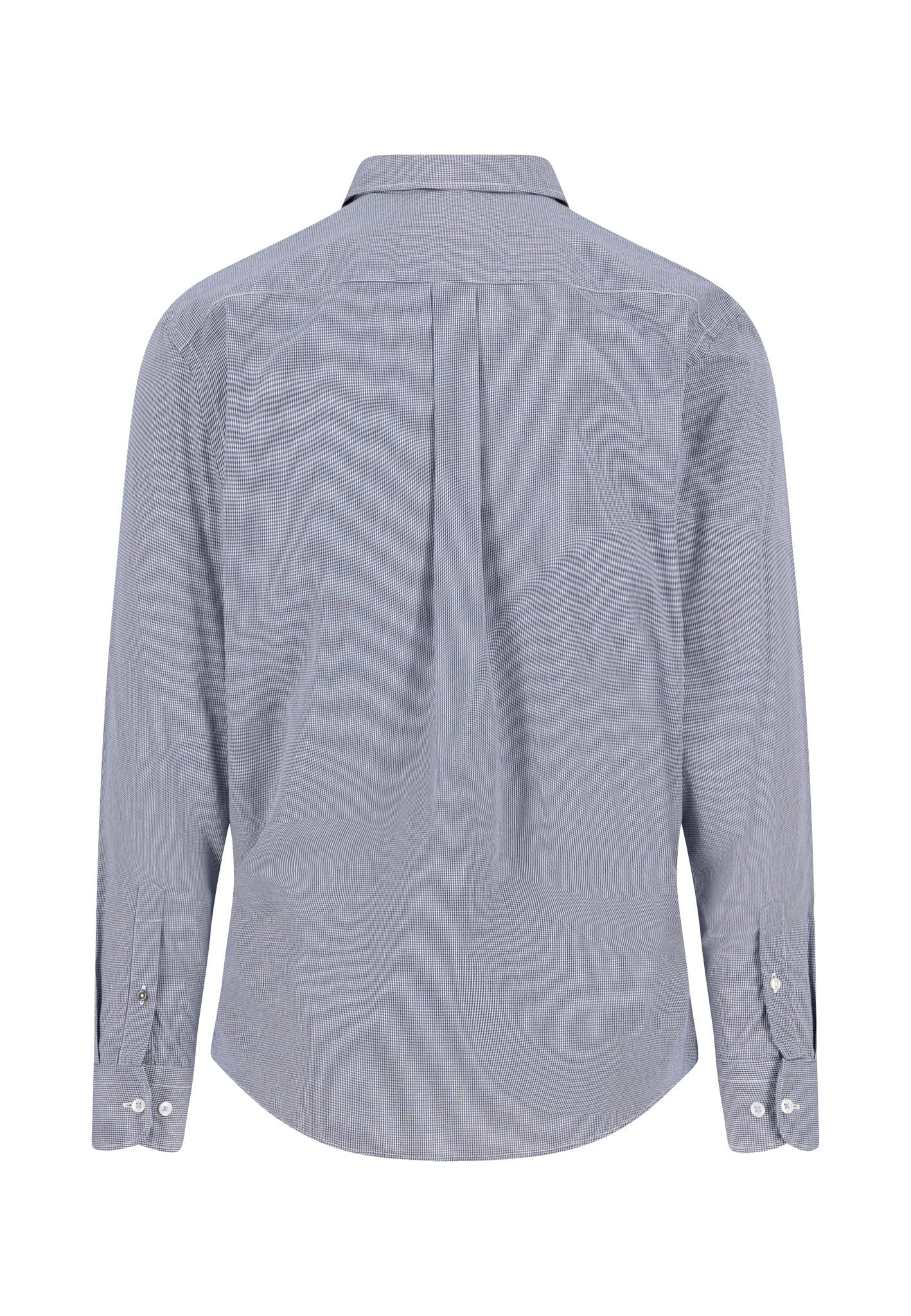 Fynch Hatton Shirt Long Sleeve Small Check - Navy