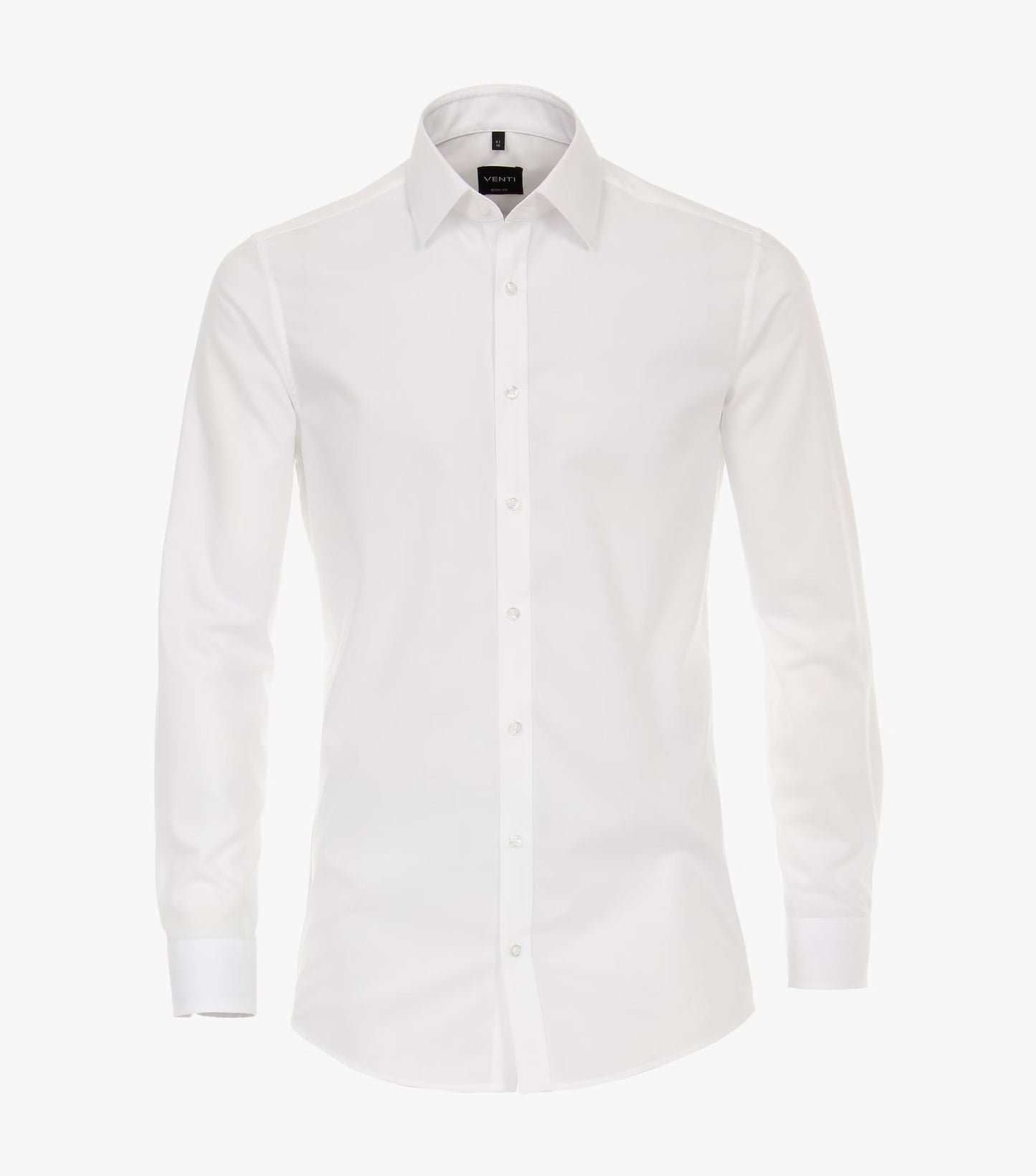 Venti Classic Shirt Plain Button Body Fit - White