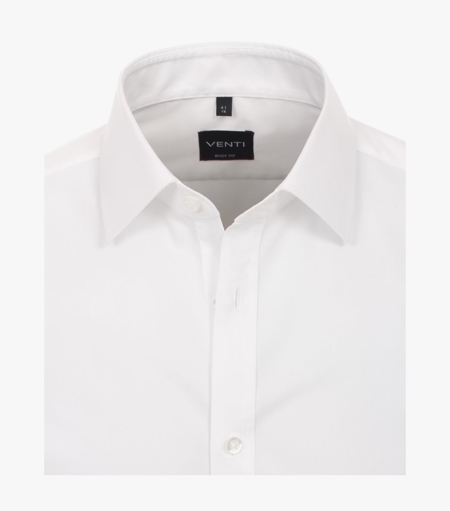 Venti Classic Shirt Plain Button Body Fit - White