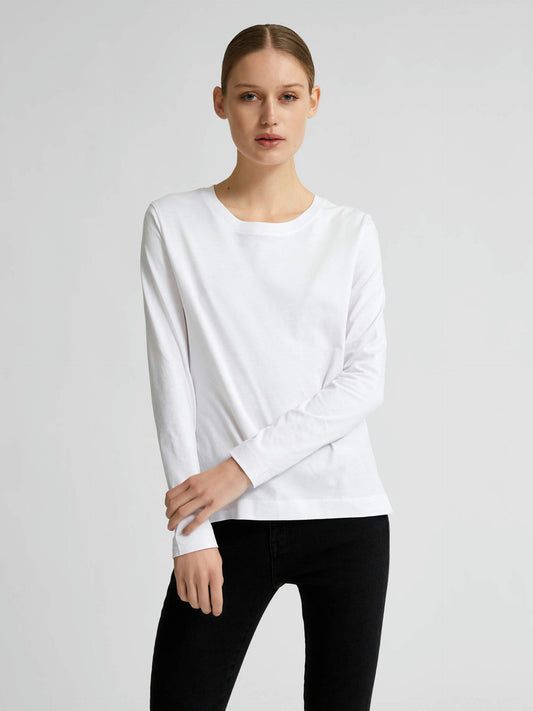 Selected Femme Long Sleeved T-Shirt - White