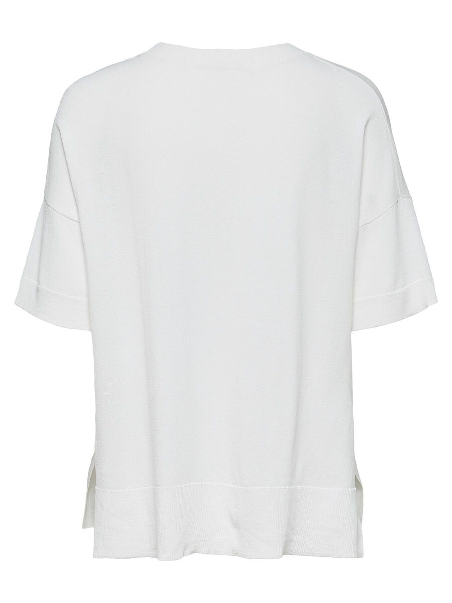 Selected Femme Knitted T-Shirt - Snow White