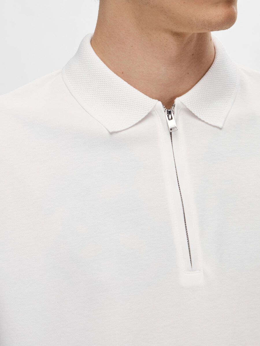 Selected Homme Fave Short Sleeve Polo - Cloud Dancer