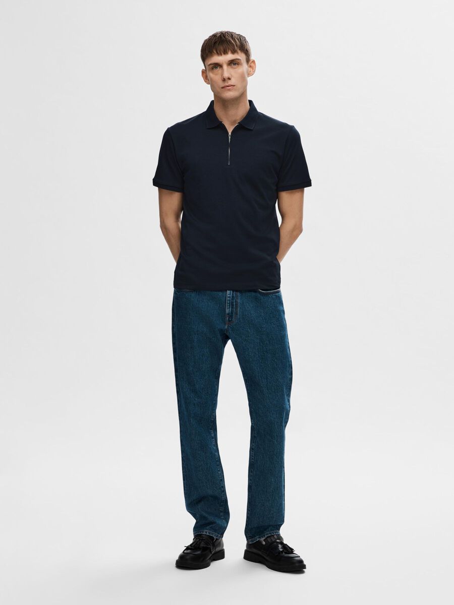 Selected Homme Fave Short Sleeve Polo - Sky Captain
