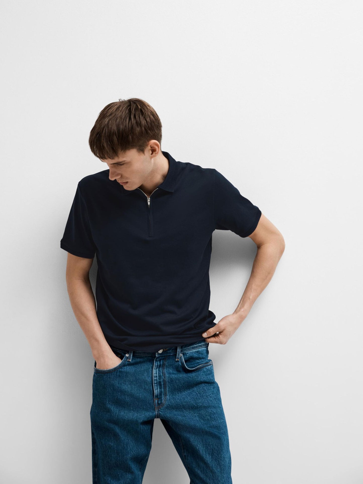 Selected Homme Fave Short Sleeve Polo - Sky Captain