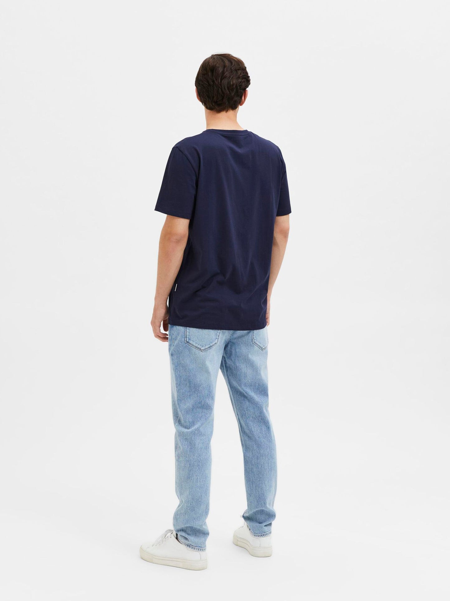 Selected Homme Haspen Round Neck Tee - Navy Blazer