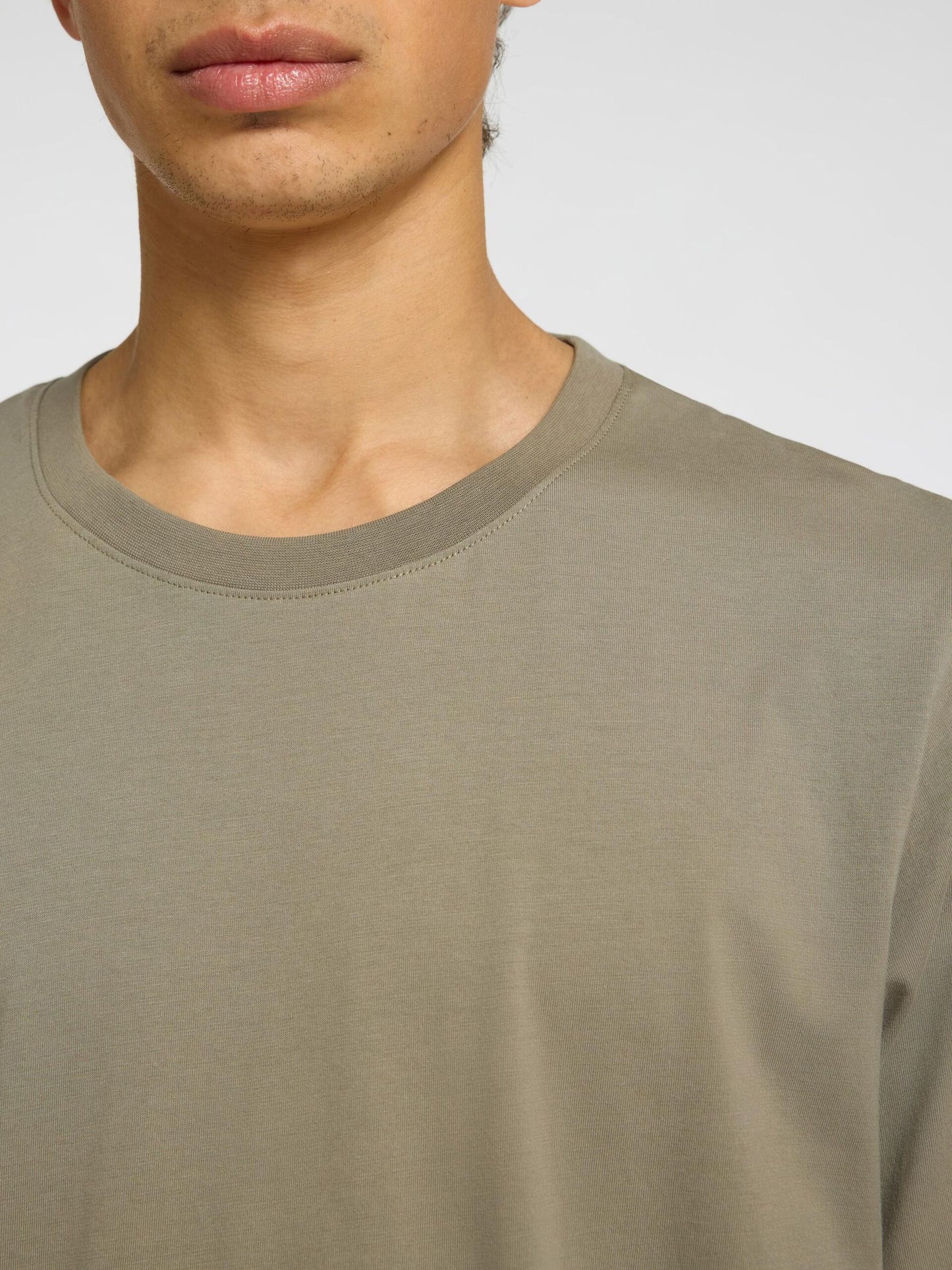 Selected Homme Haspen Round Neck Tee - Vetiver