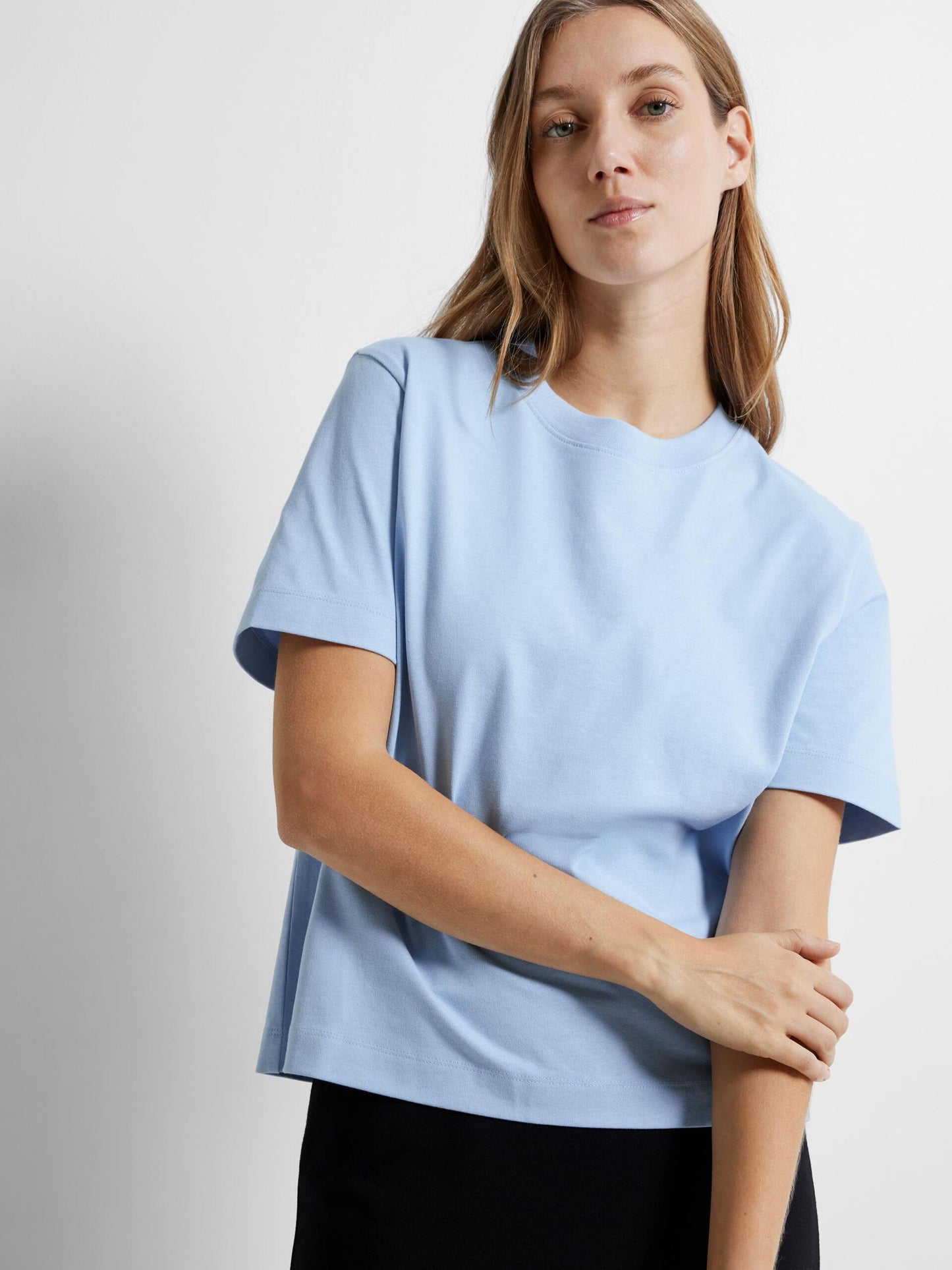 Selected Femme Boxy Tee - Cashmere Blue