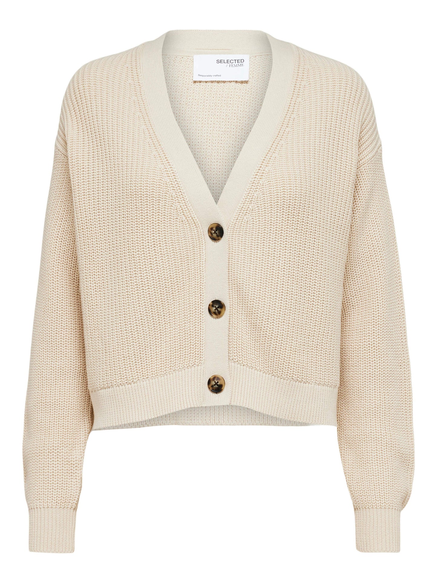 Selected Femme Knitted Cardigan - Sandshell