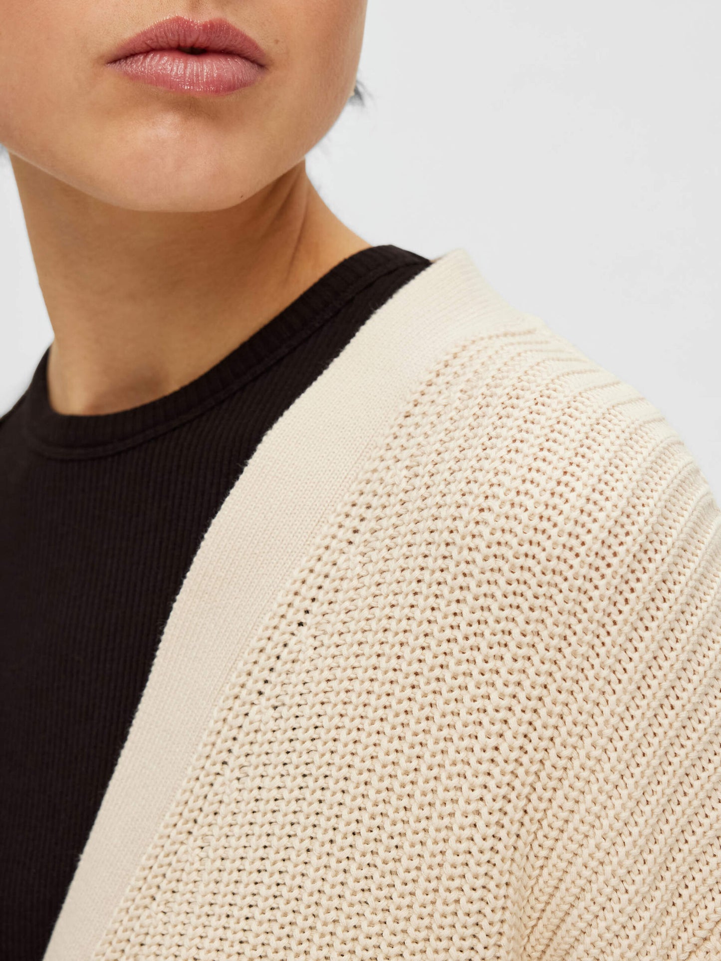 Selected Femme Knitted Cardigan - Sandshell