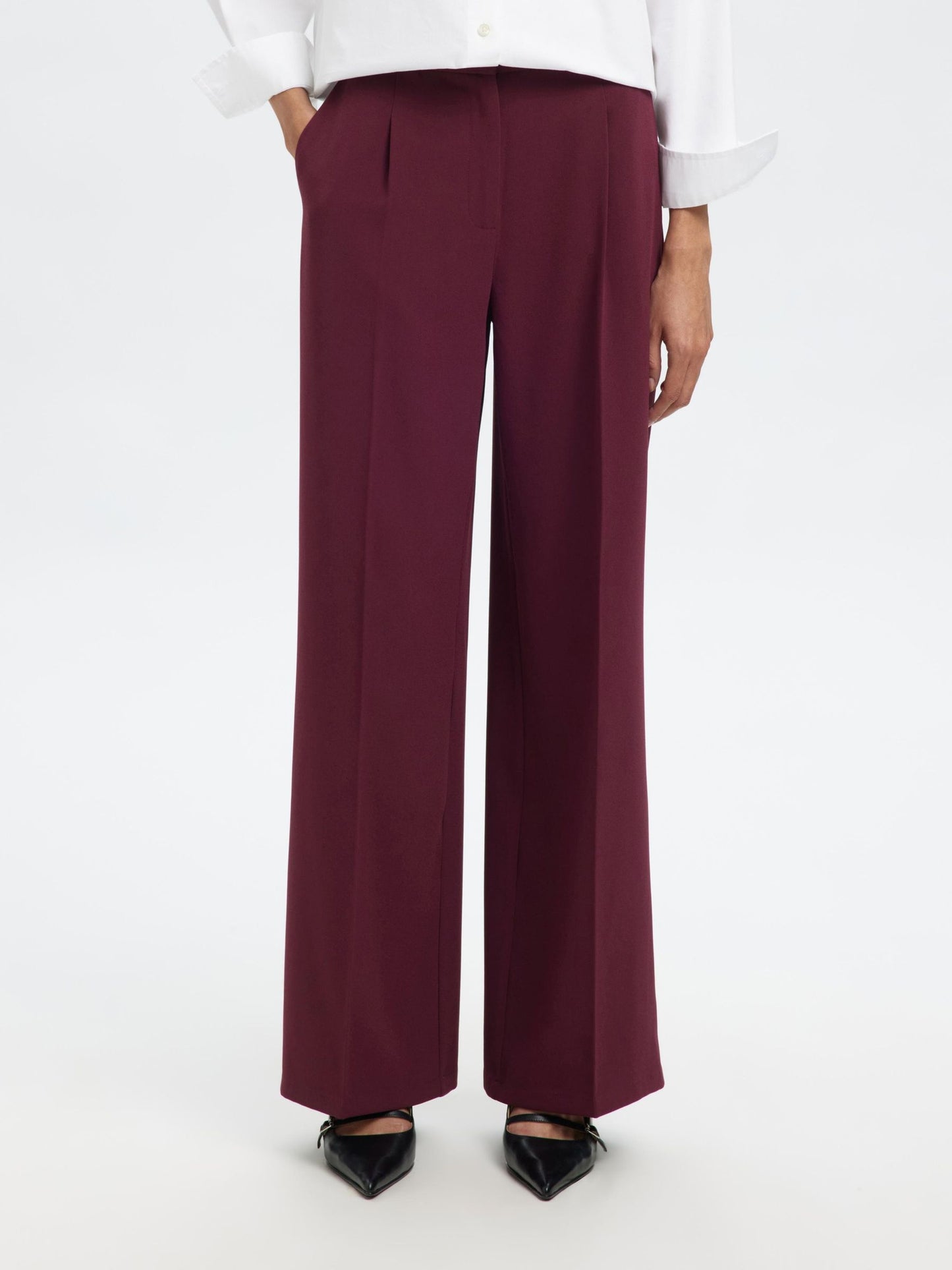 Selected Tinni Mid Rise Wide Pants - Fig